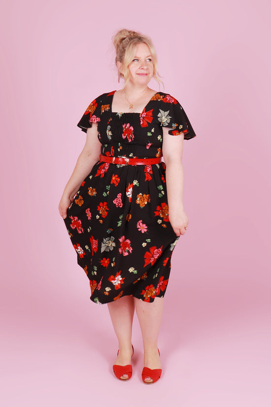 Vera Dress Midi Sweetheart Posie