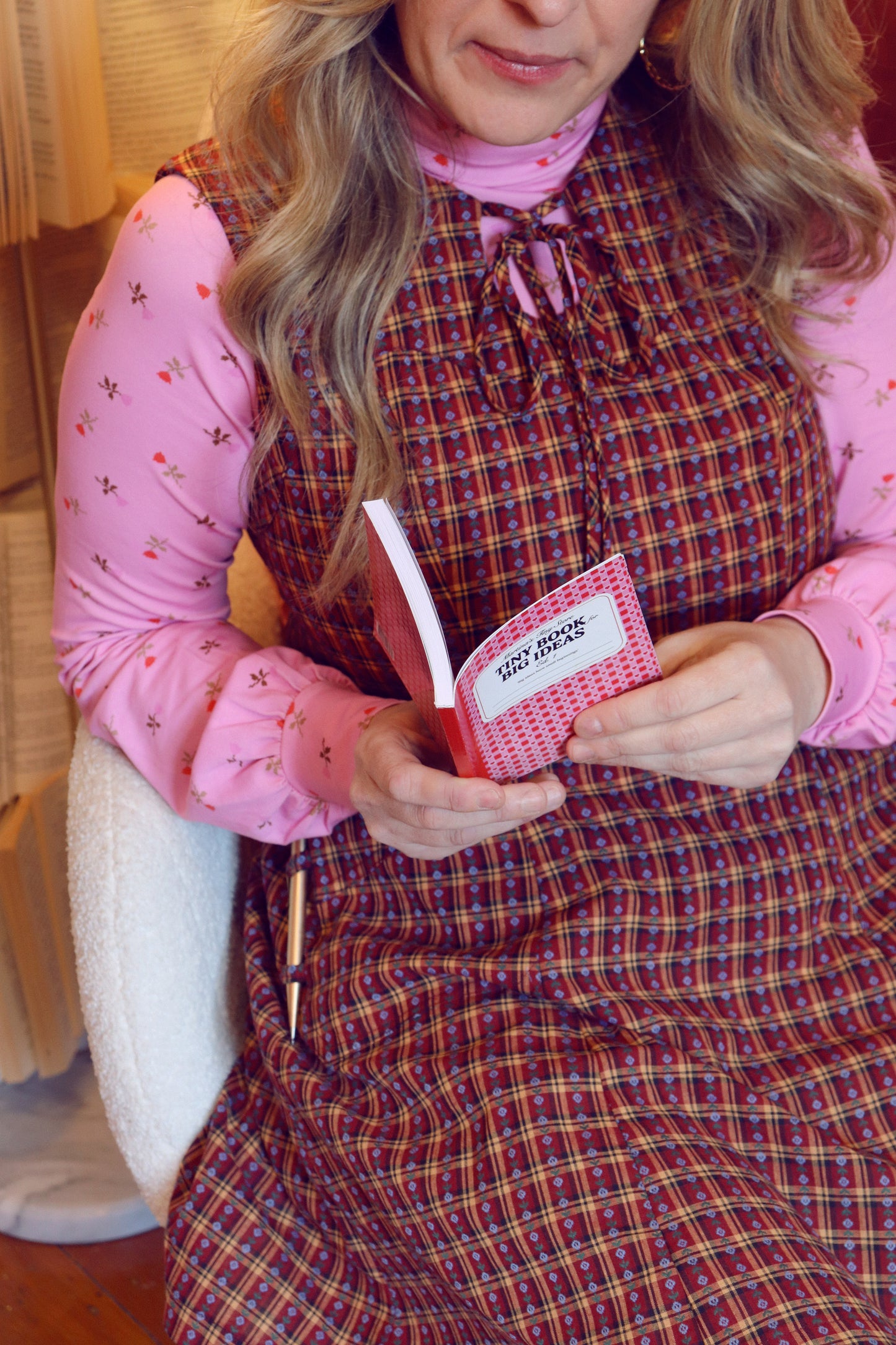 Martina Dress Rose Plaid