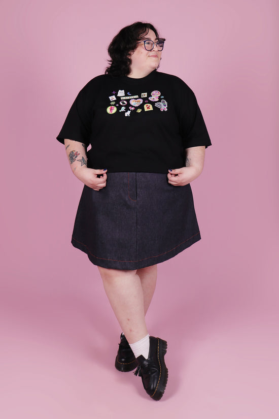 Shellflower Tee x Made590 Tee Black