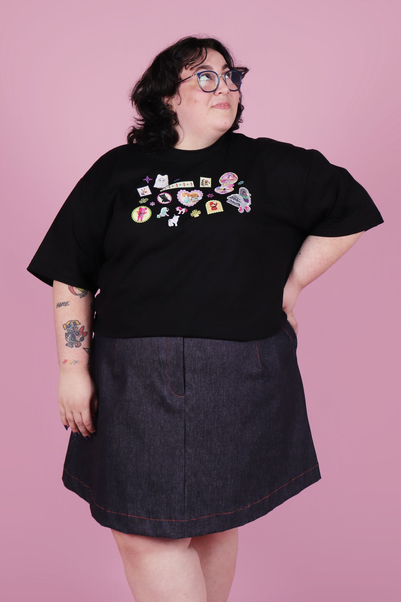 Shellflower Tee x Made590 Tee Black