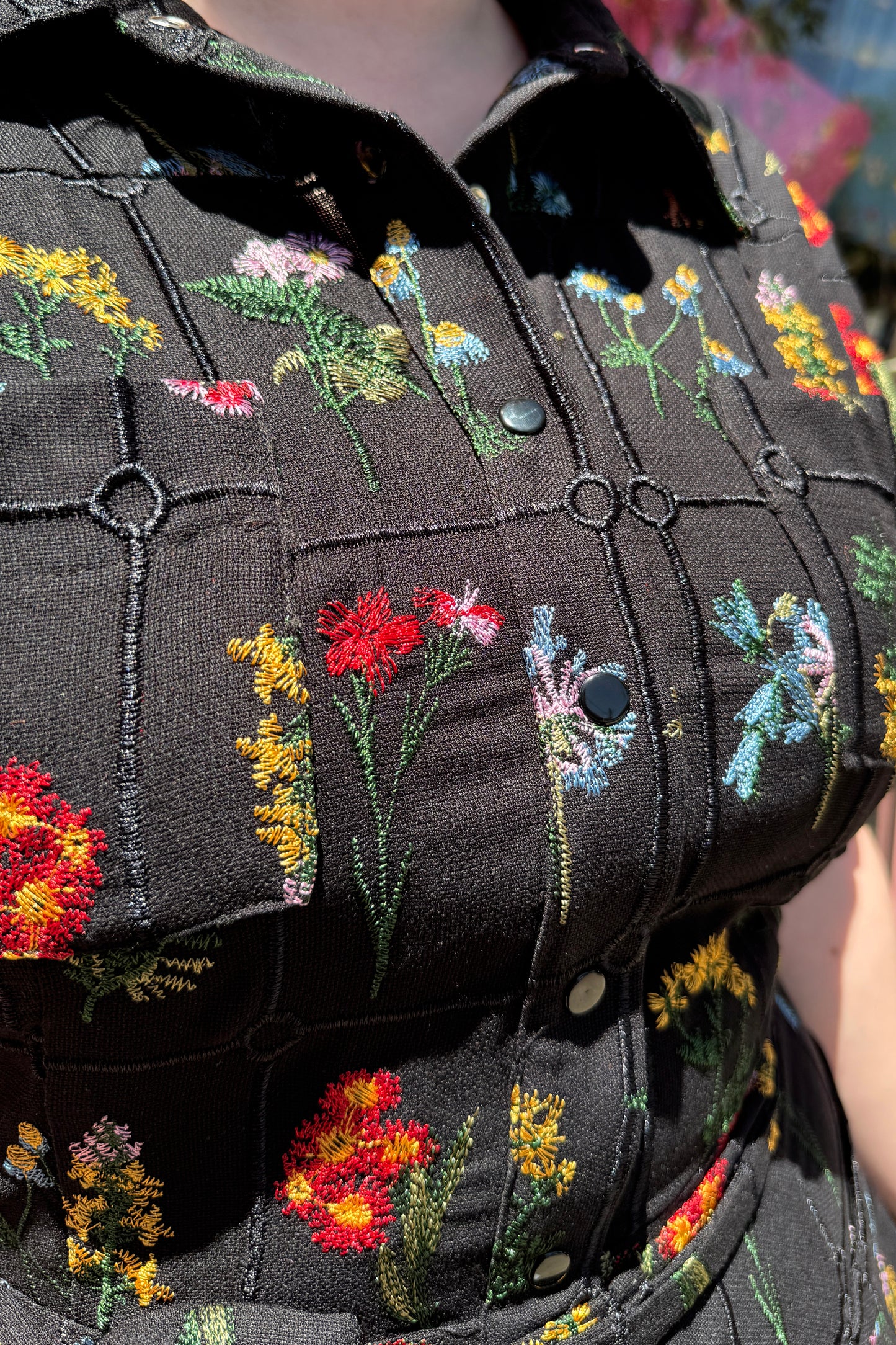 Sabrina Dress Embroidered Botany