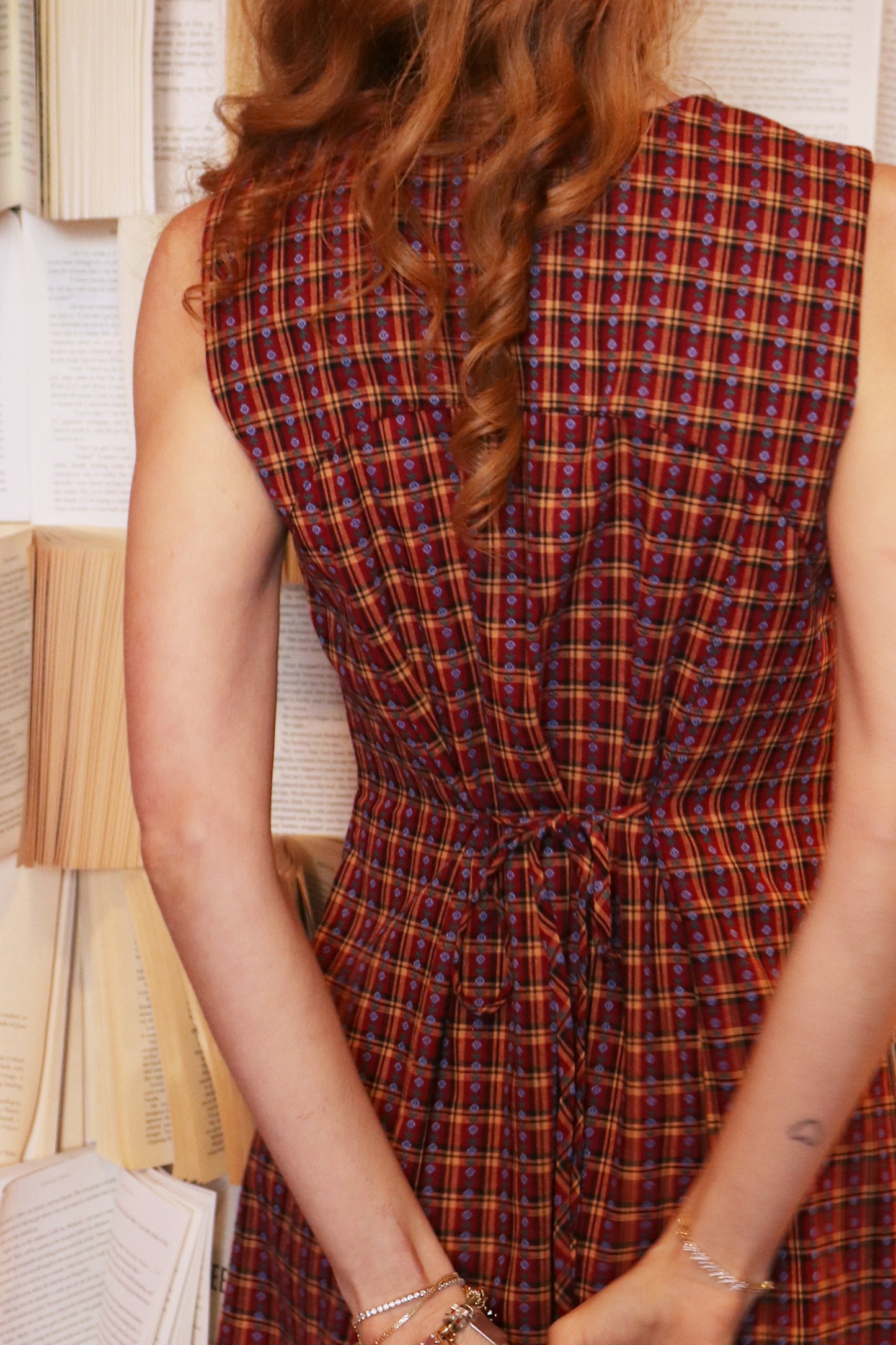 Martina Dress Rose Plaid
