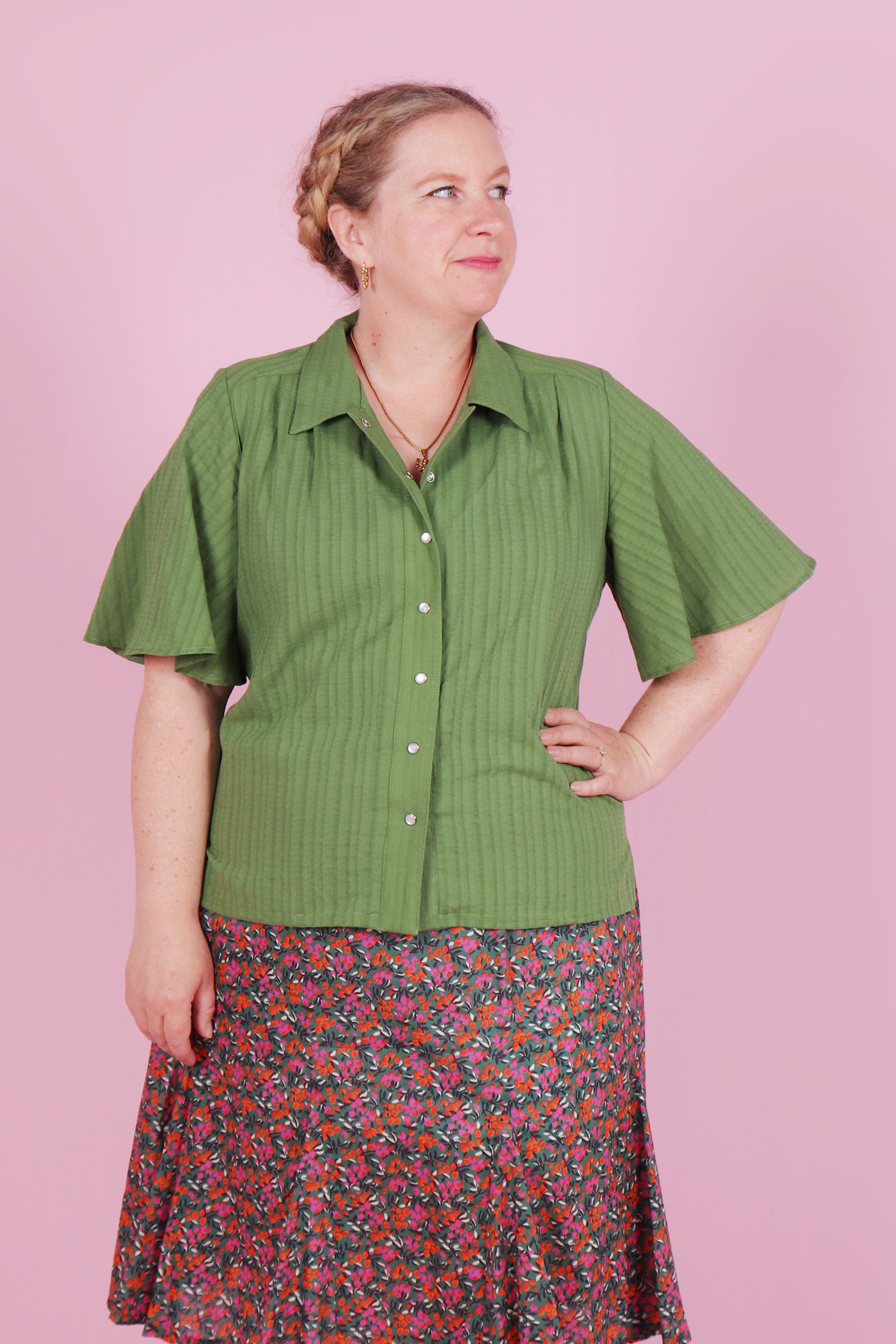 Beatrix Shirt Gum Leaf