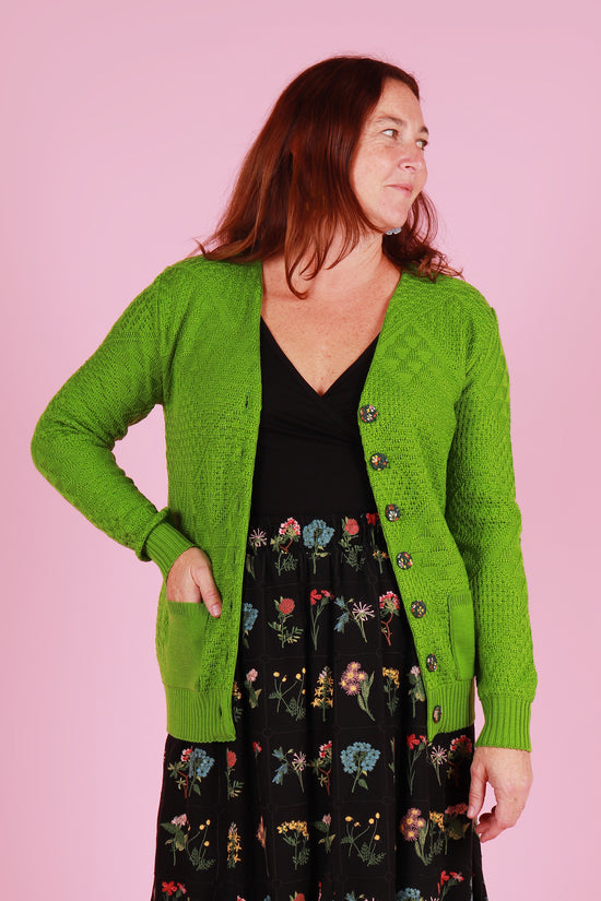 Cosy Clementine Cardie Granny Smith