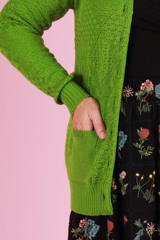 Cosy Clementine Cardie Granny Smith