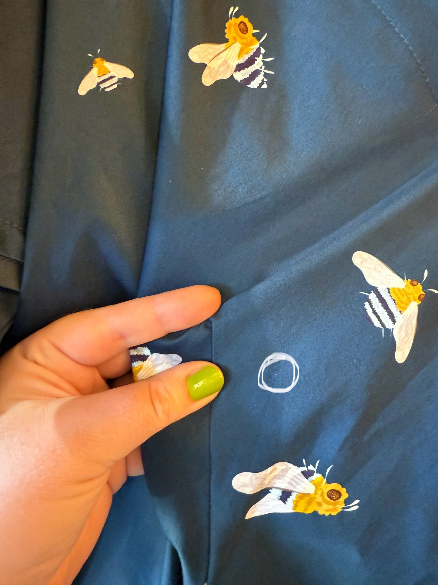 Belinda Dress Native Bees Navy