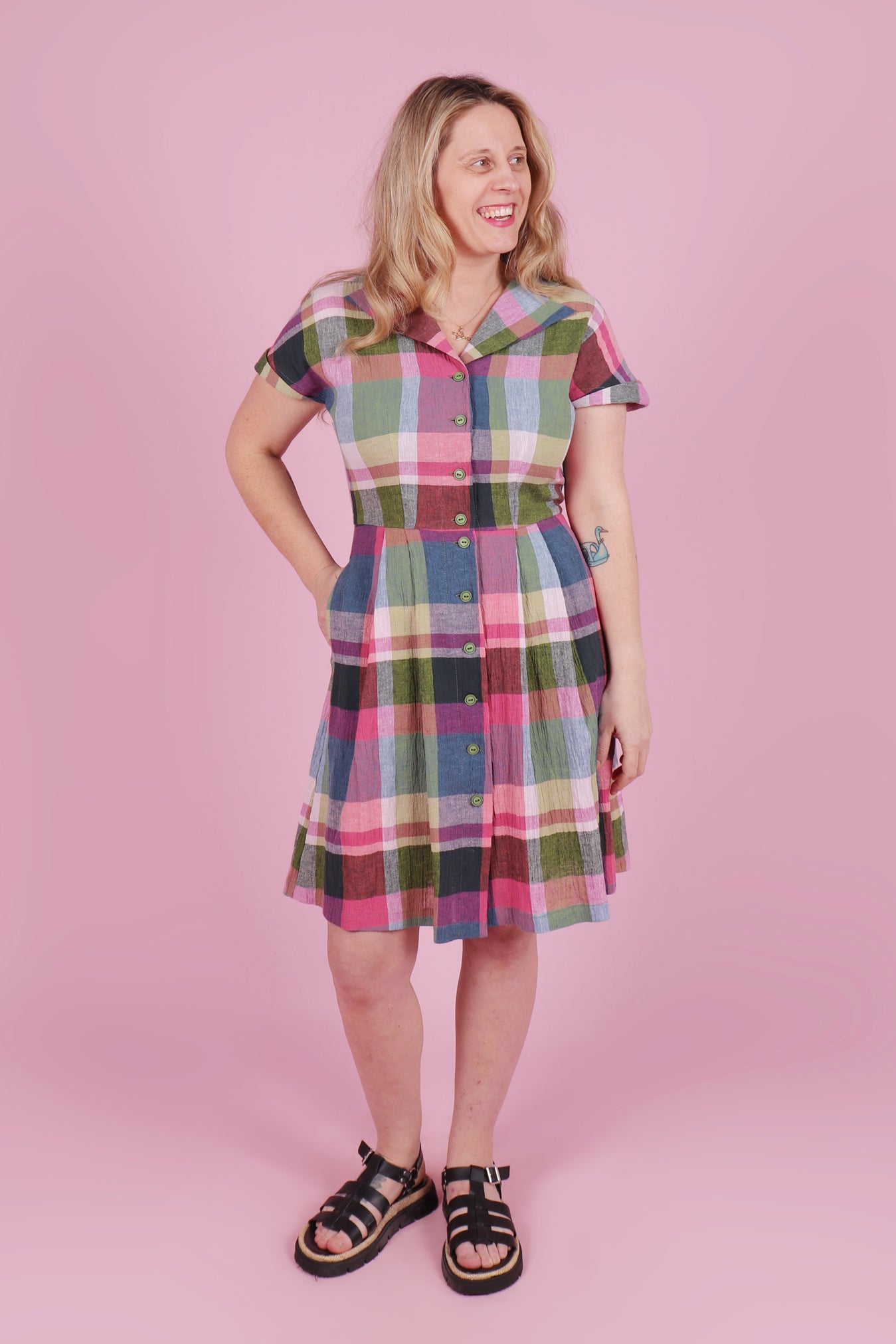 Patty Dress Ray Eames Plaid