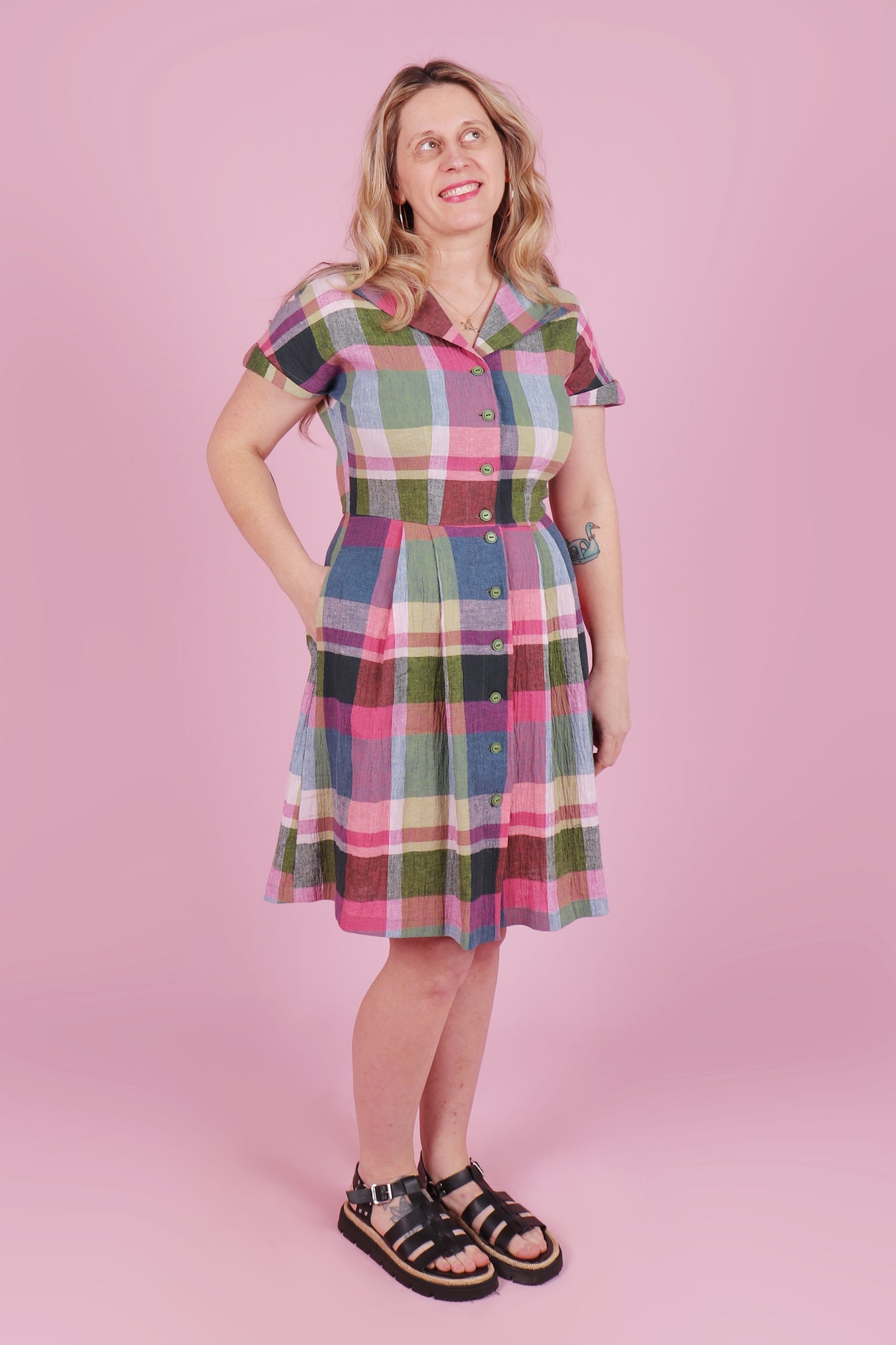 Patty Dress Ray Eames Plaid