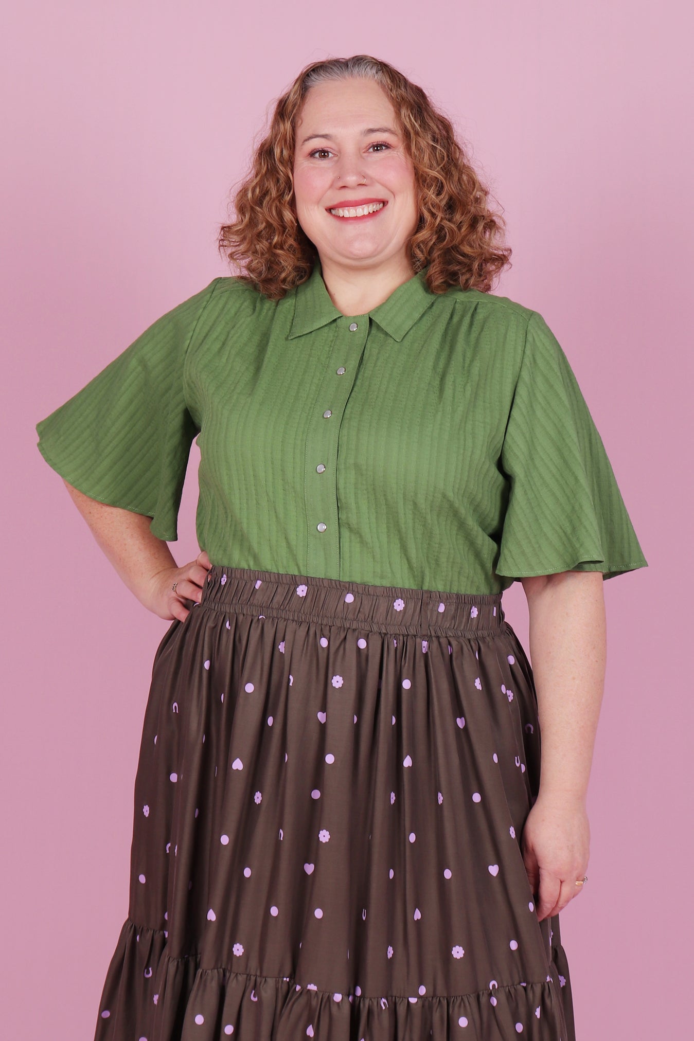 Beatrix Shirt Gum Leaf