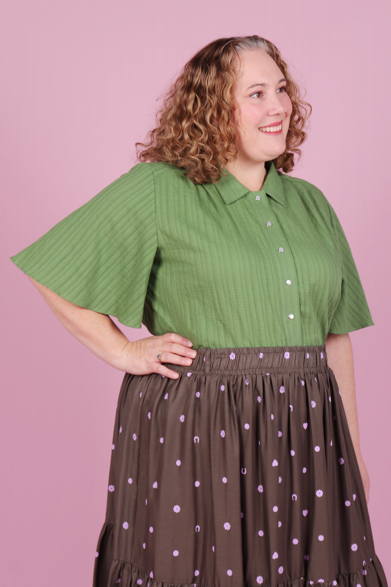 Beatrix Shirt Gum Leaf