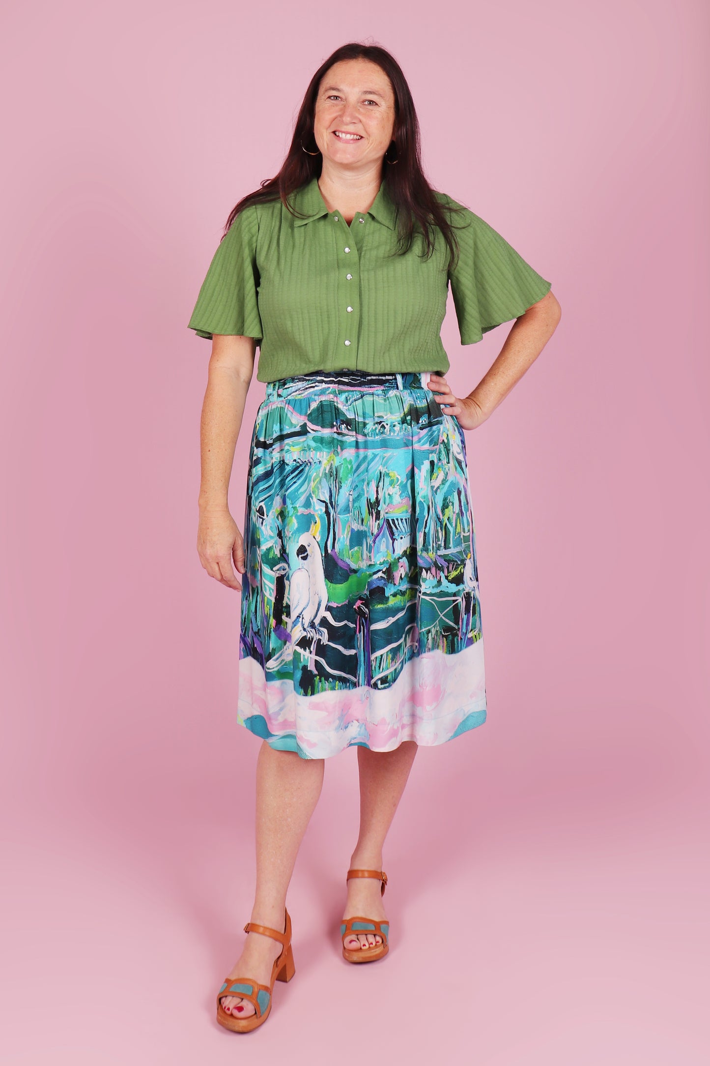 Ella Skirt Cockatoo Country