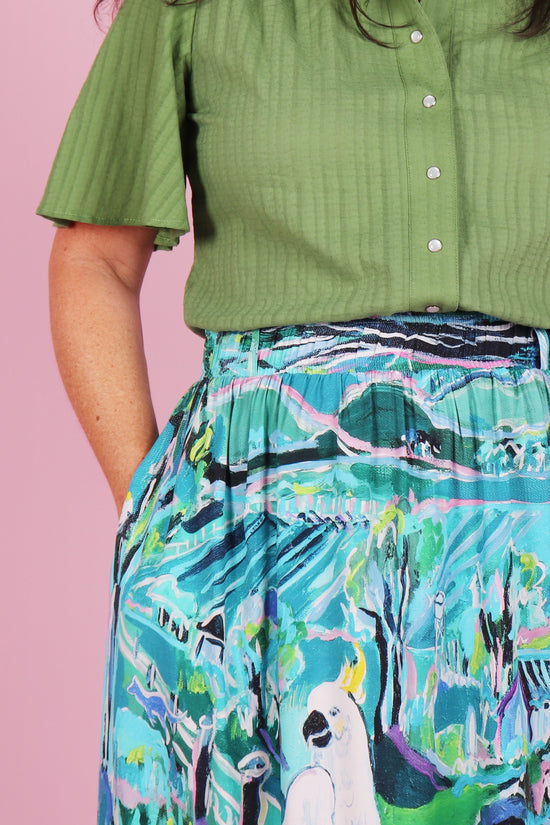 Ella Skirt Cockatoo Country