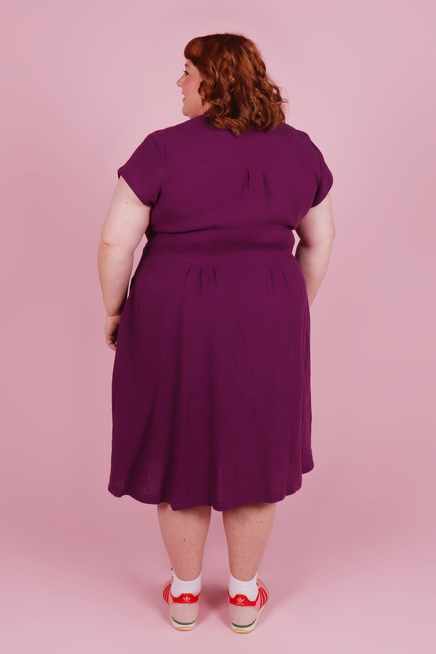 Saski Dress Blackberry Linen