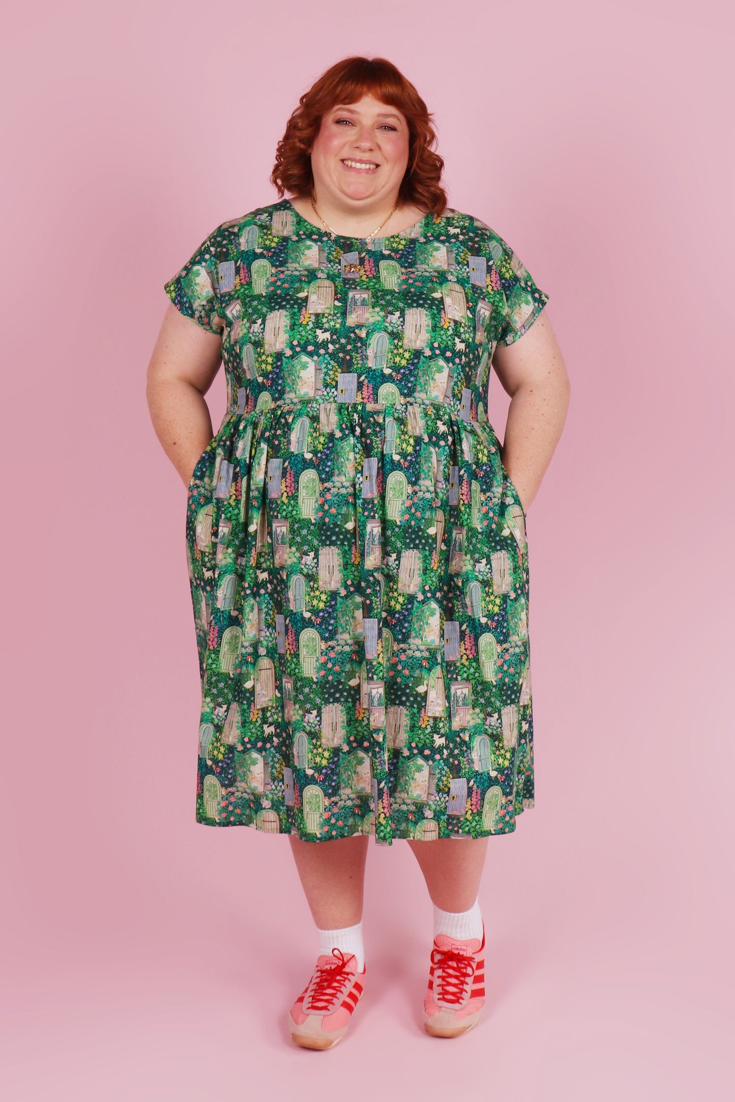 Edie Tie Back Dress Midi Secret Garden