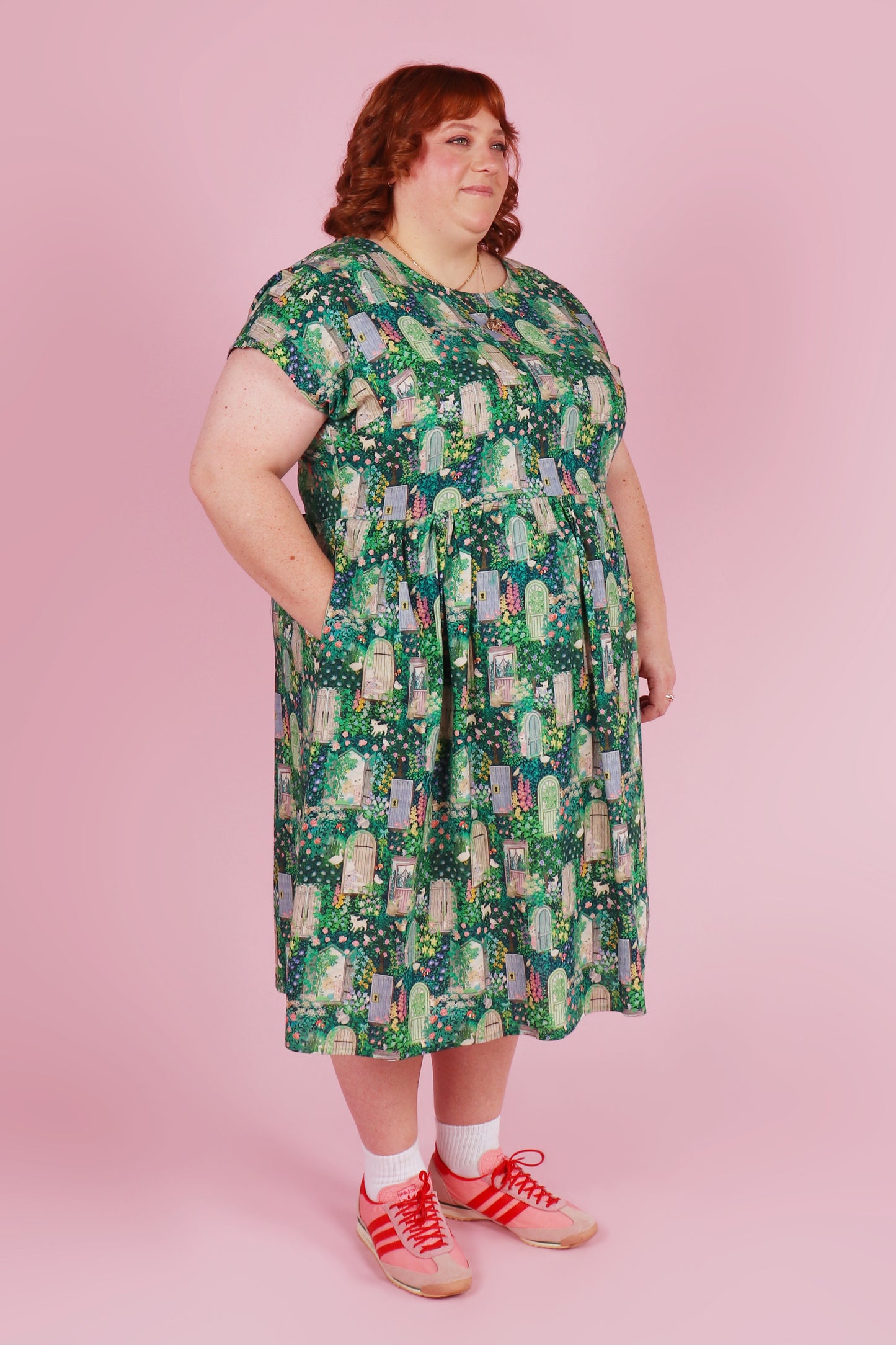 Edie Tie Back Dress Midi Secret Garden