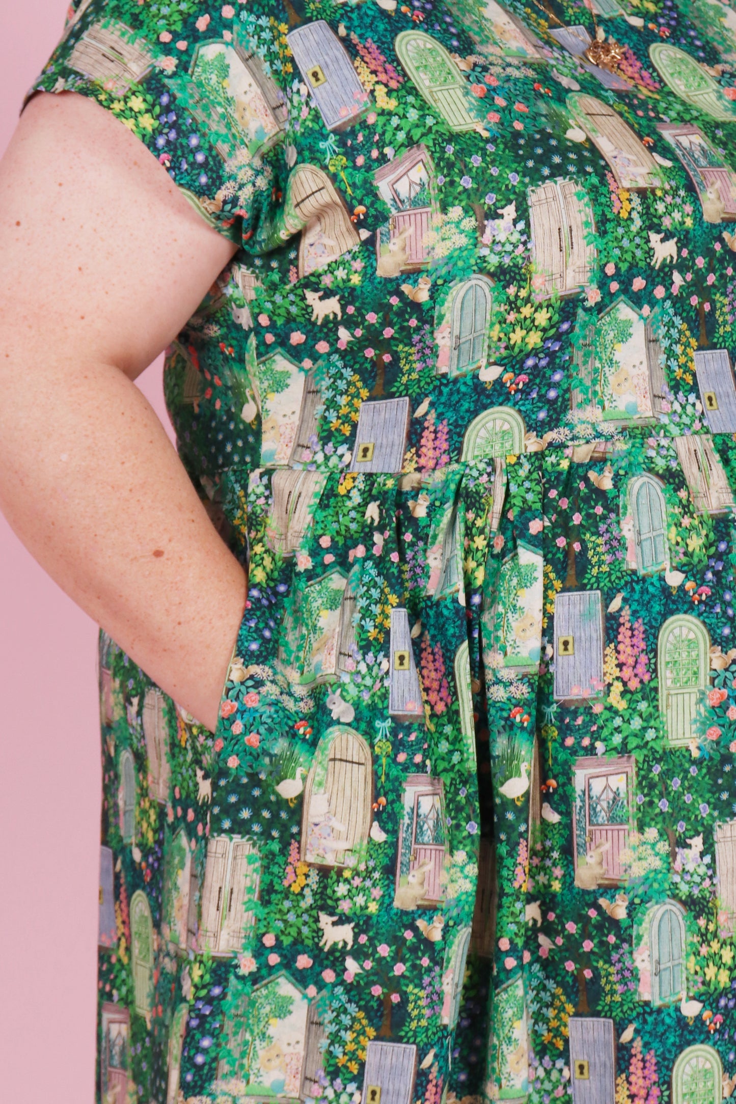 Edie Tie Back Dress Midi Secret Garden