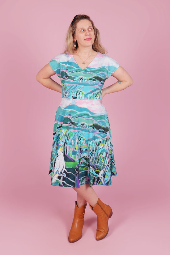 Belinda Jersey Dress Cockatoo Country