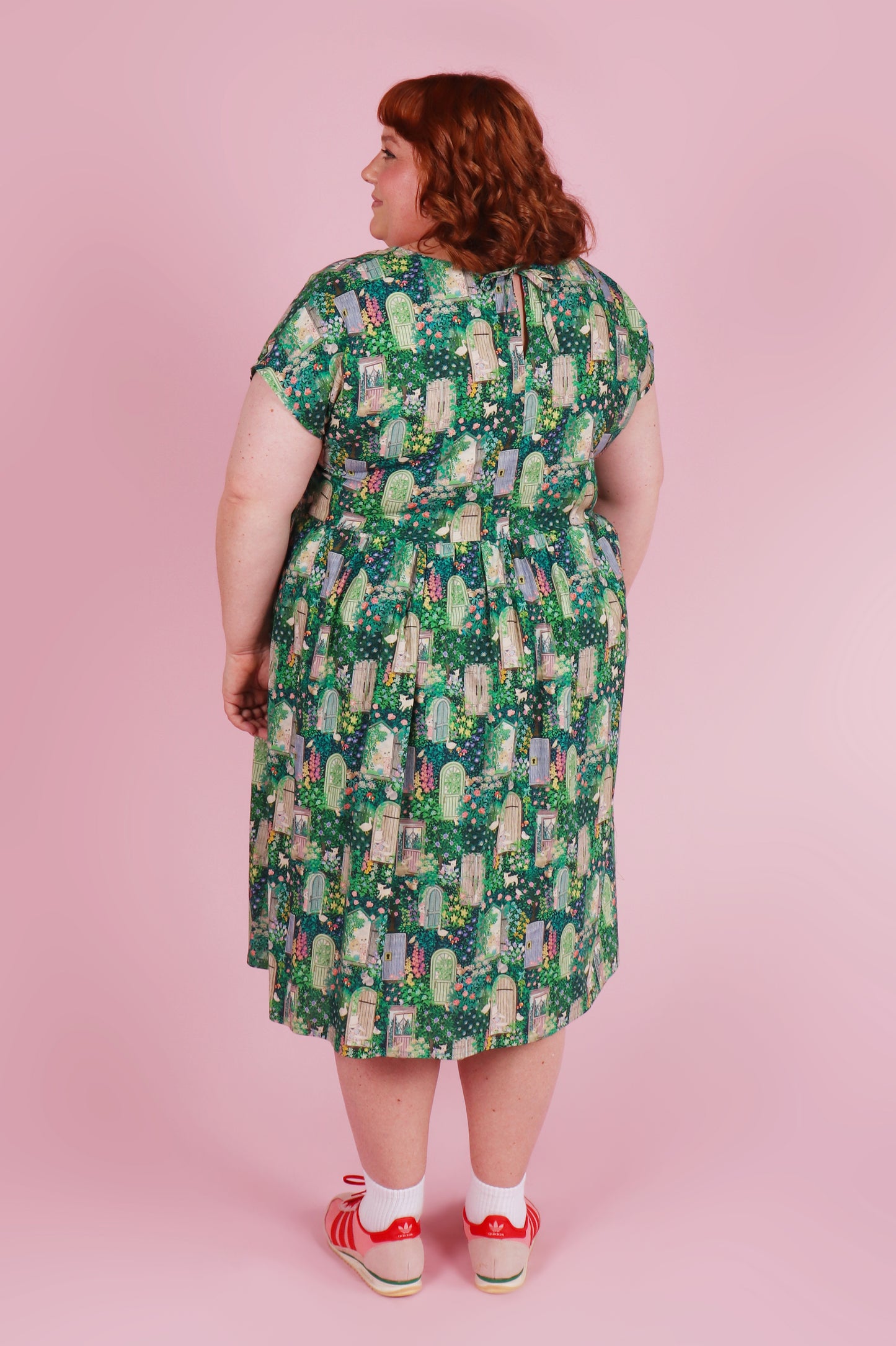Edie Tie Back Dress Midi Secret Garden