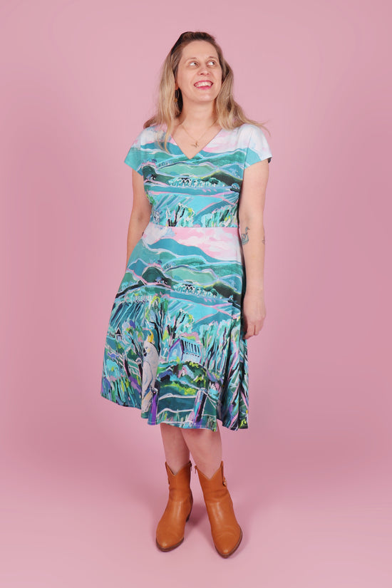 Belinda Jersey Dress Cockatoo Country