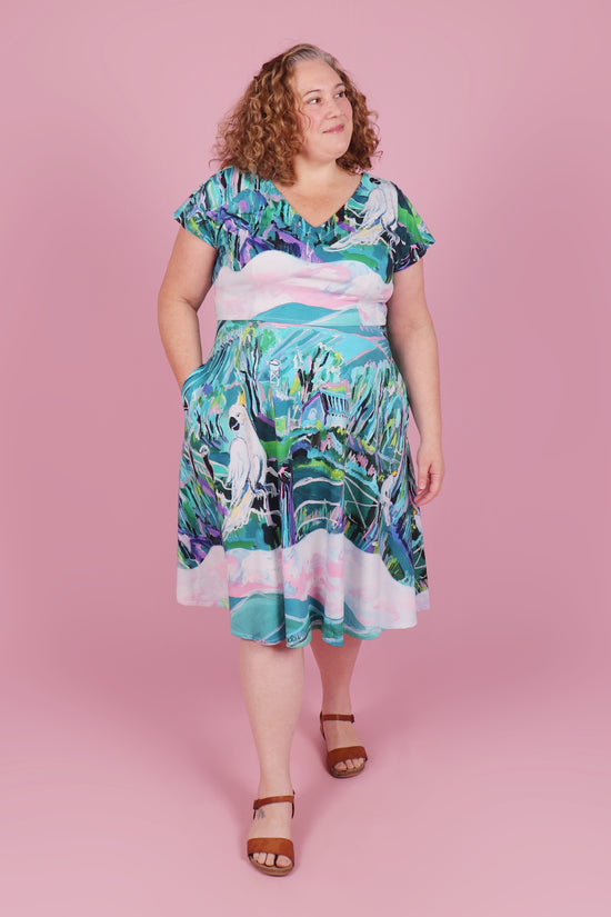 Belinda Jersey Dress Cockatoo Country