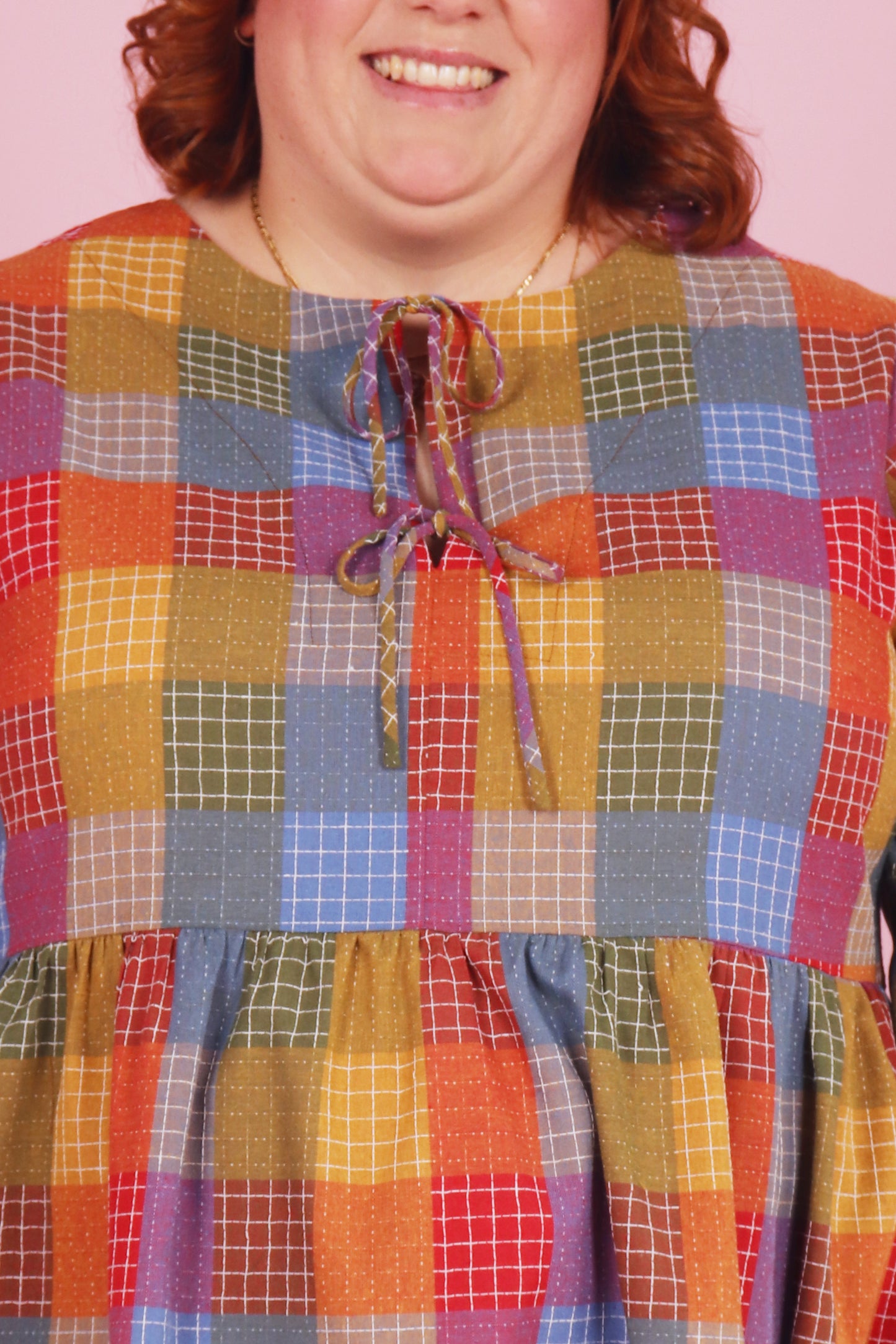 Betty Reversible Dress Hopscotch Plaid