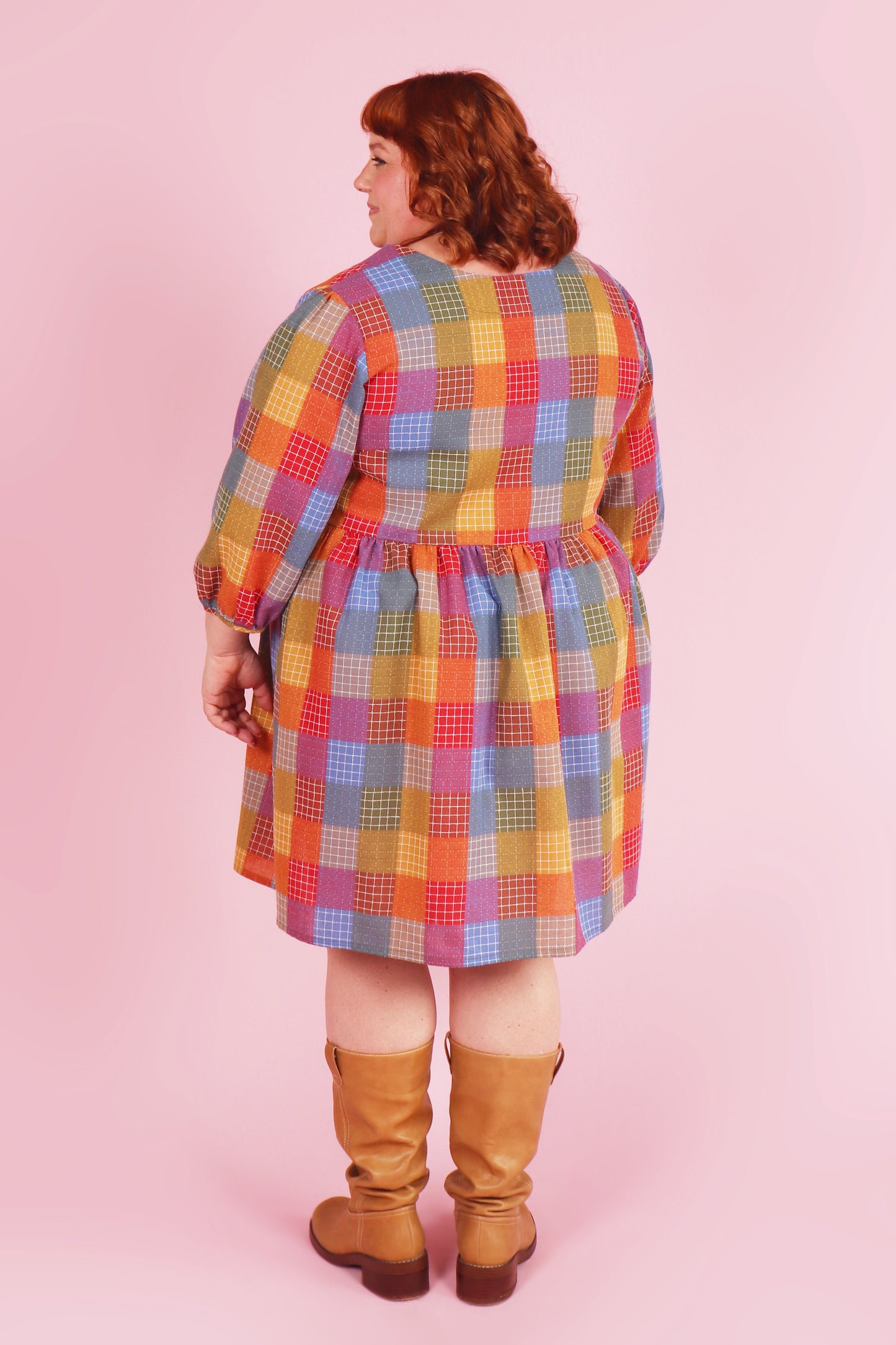 Betty Reversible Dress Hopscotch Plaid