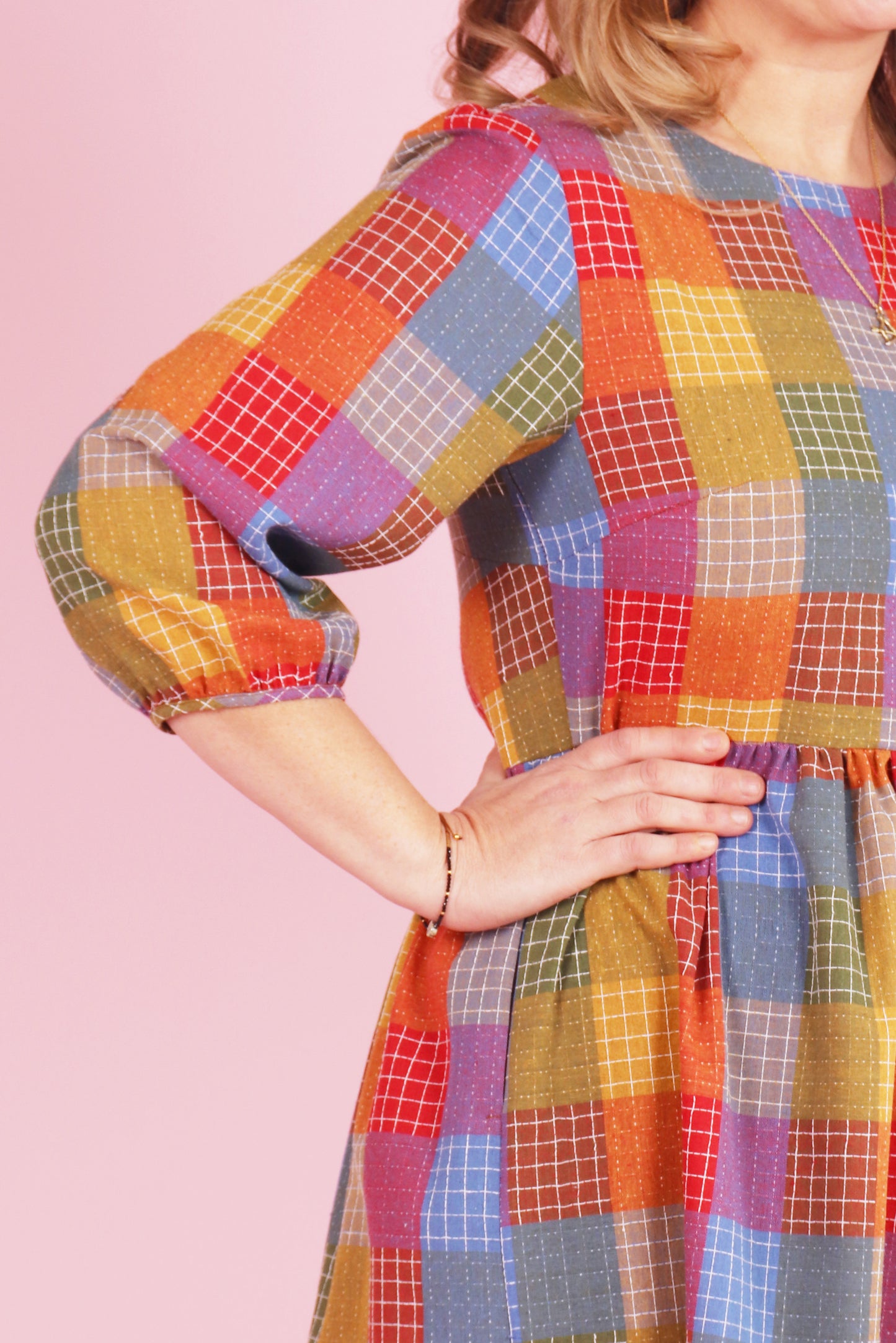 Betty Reversible Dress Hopscotch Plaid