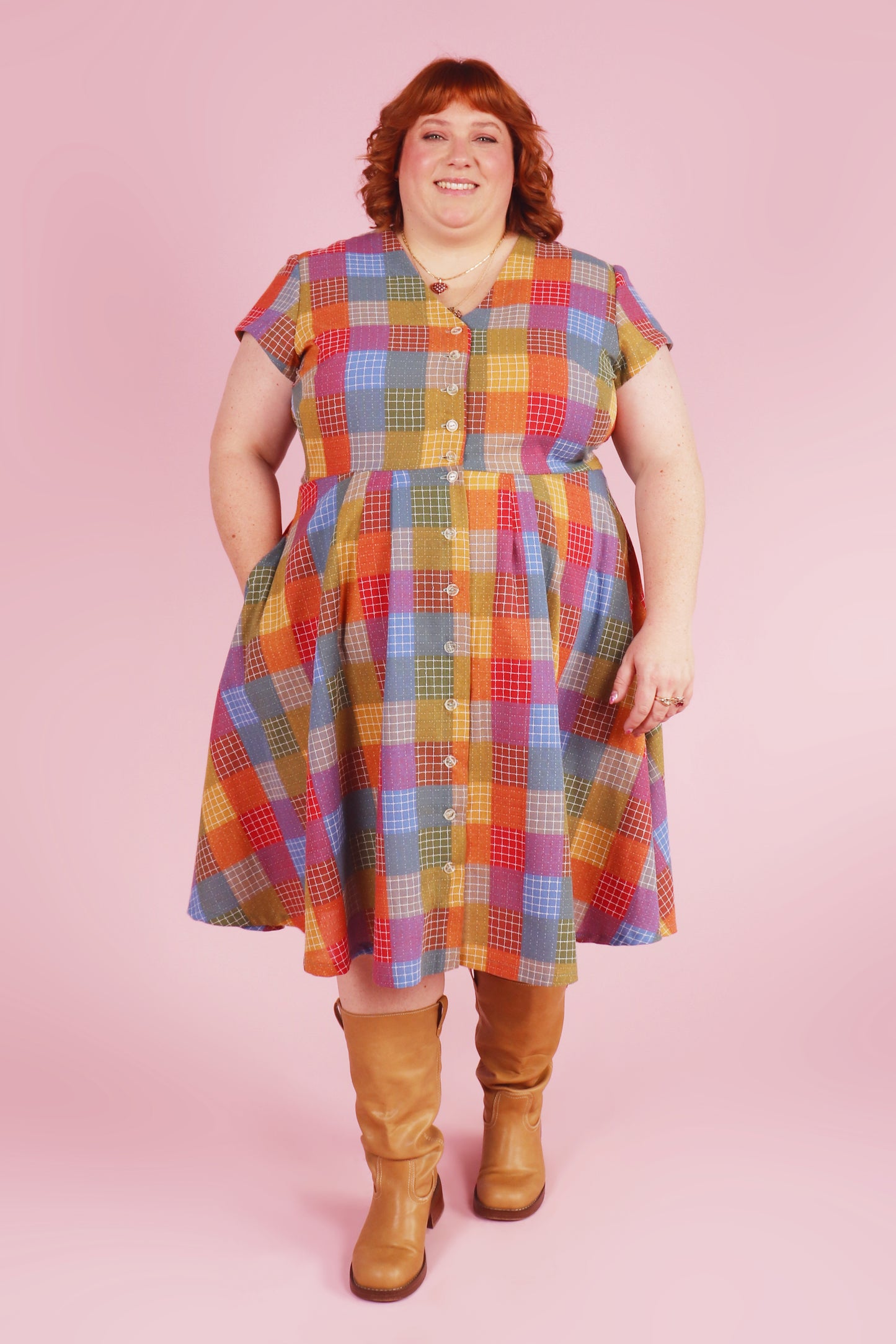 Saski Dress Hopscotch Plaid