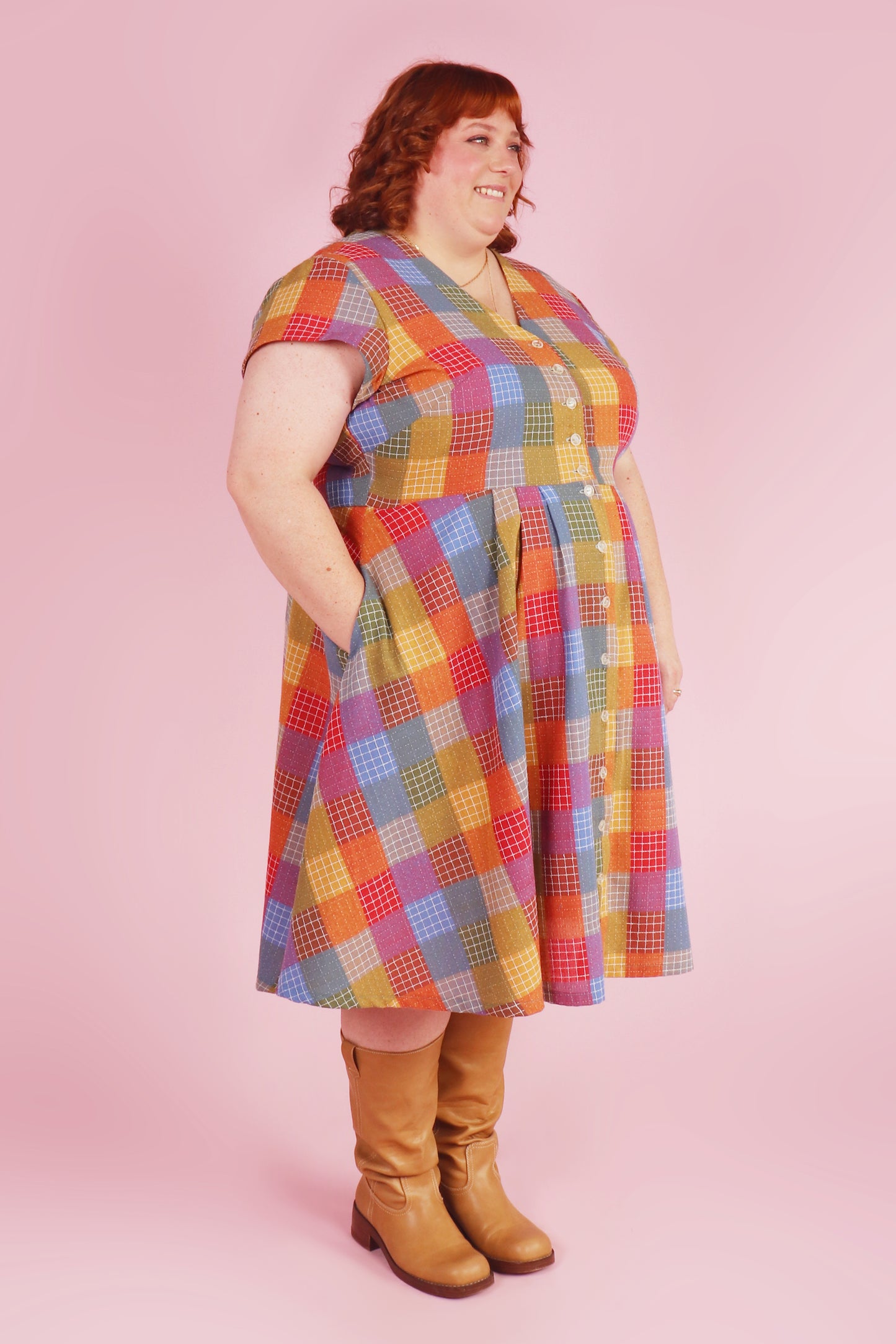Saski Dress Hopscotch Plaid