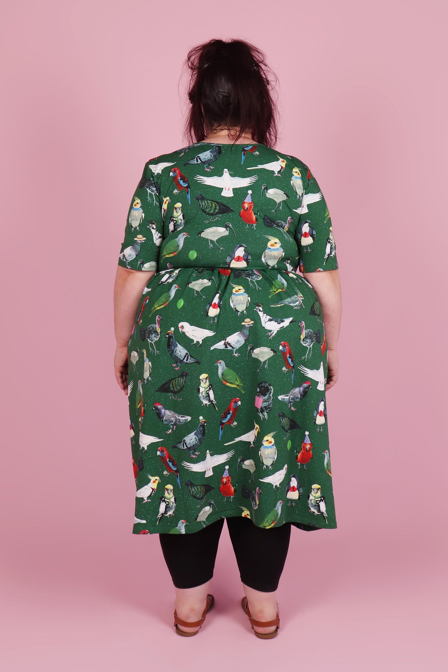Winnie Reversible Dress Bird Party