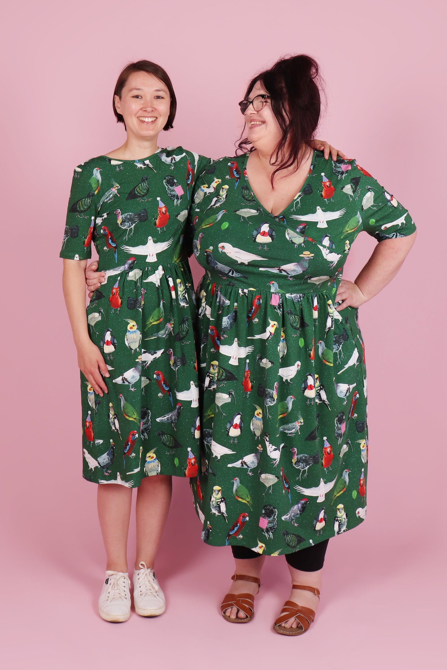 Winnie Reversible Dress Bird Party