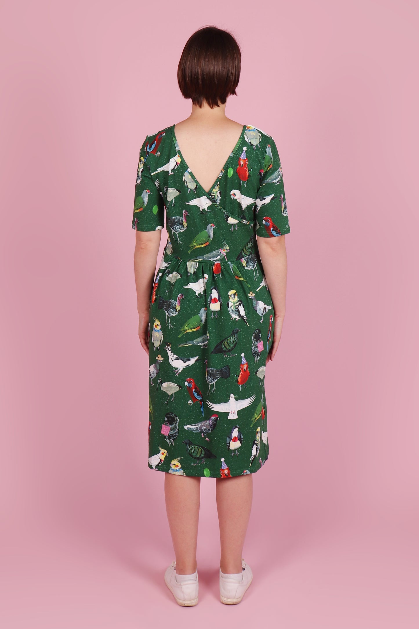 Winnie Reversible Dress Bird Party