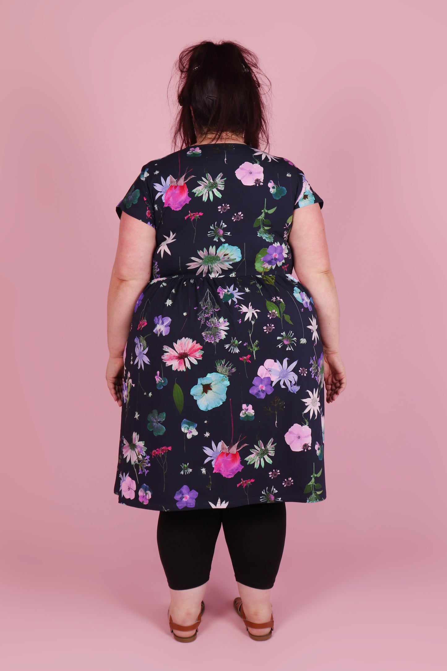 Edie Dress Midi Pressed Flowers