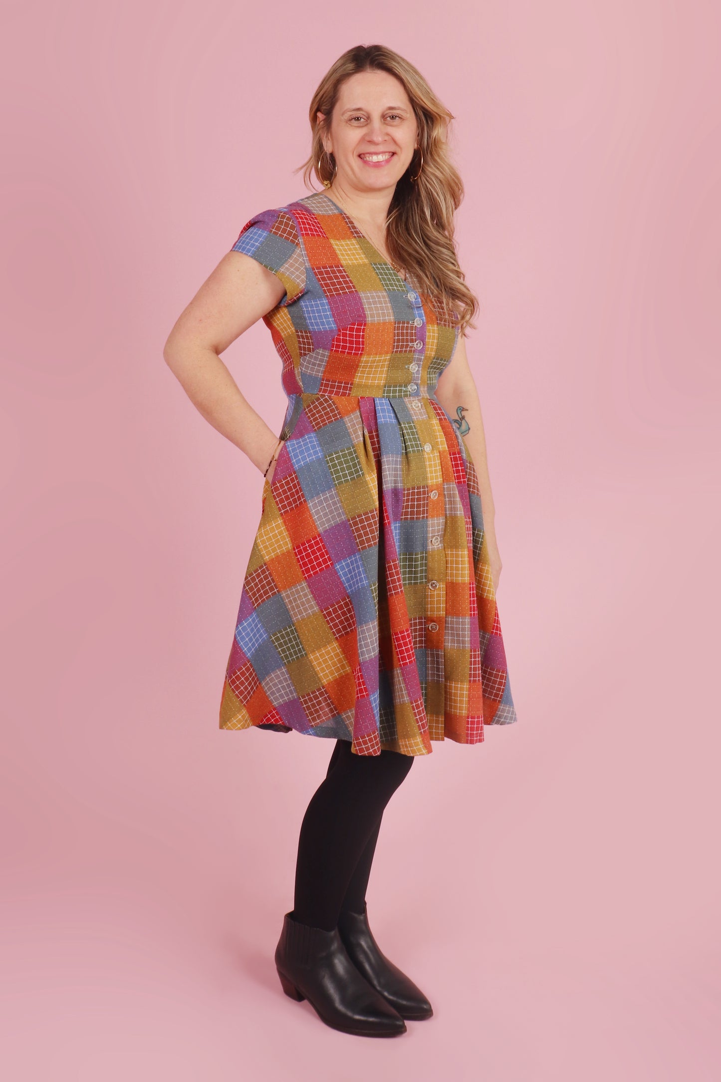 Saski Dress Hopscotch Plaid