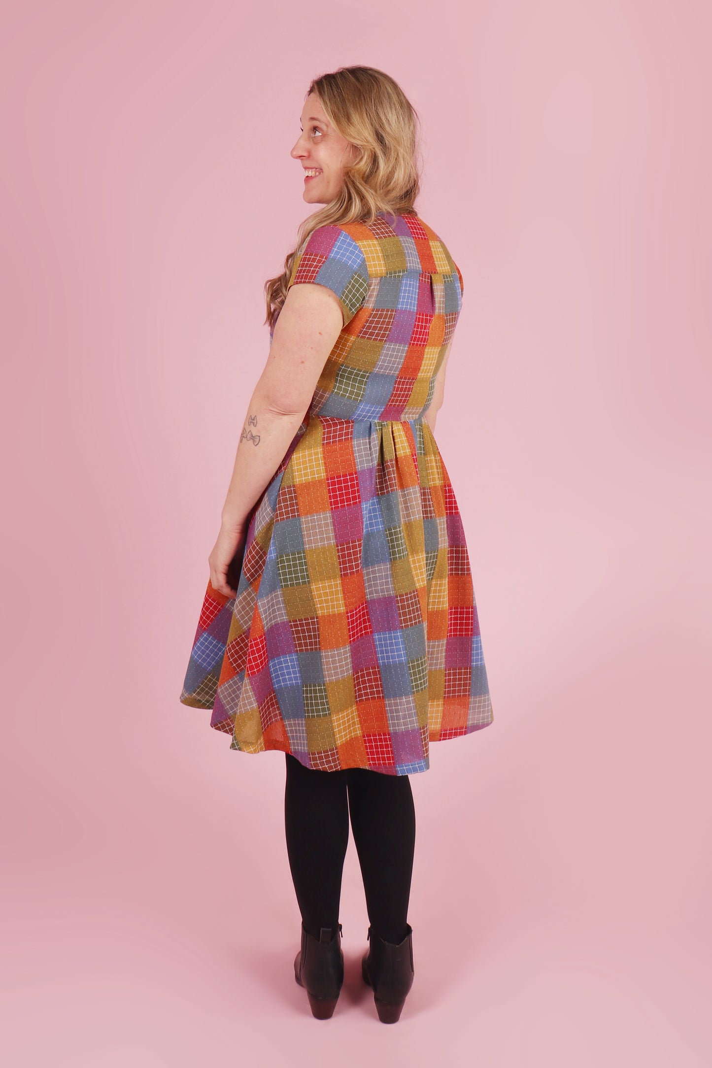 Saski Dress Hopscotch Plaid