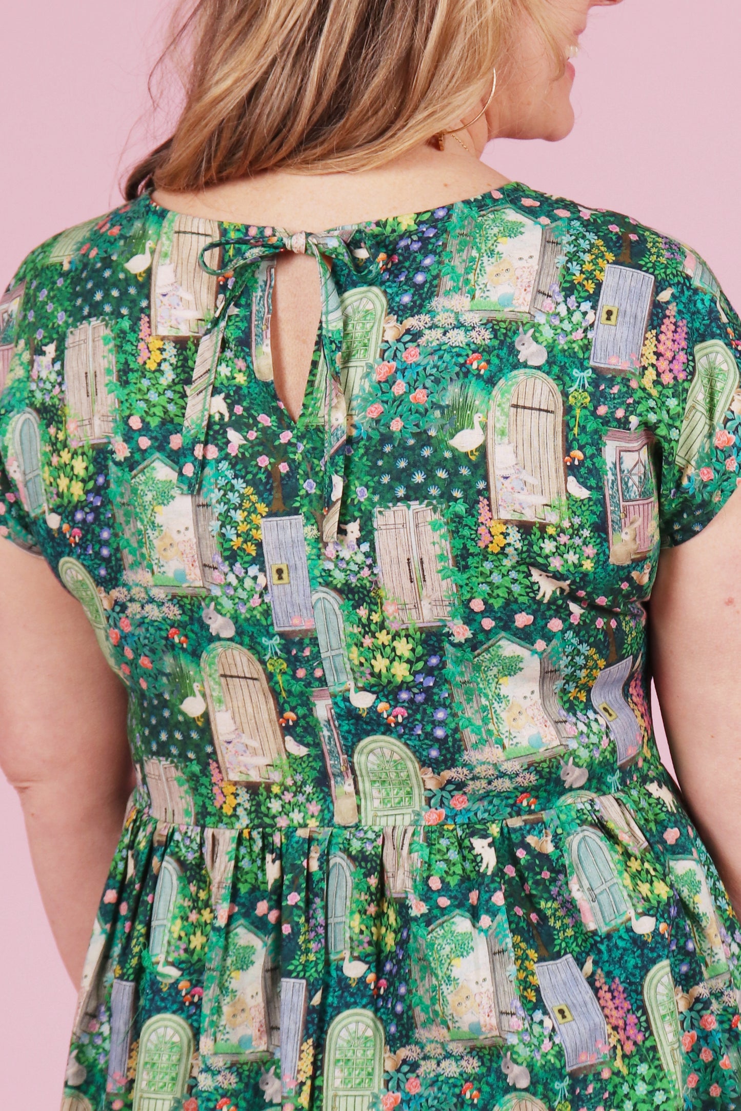 Edie Tie Back Dress Midi Secret Garden