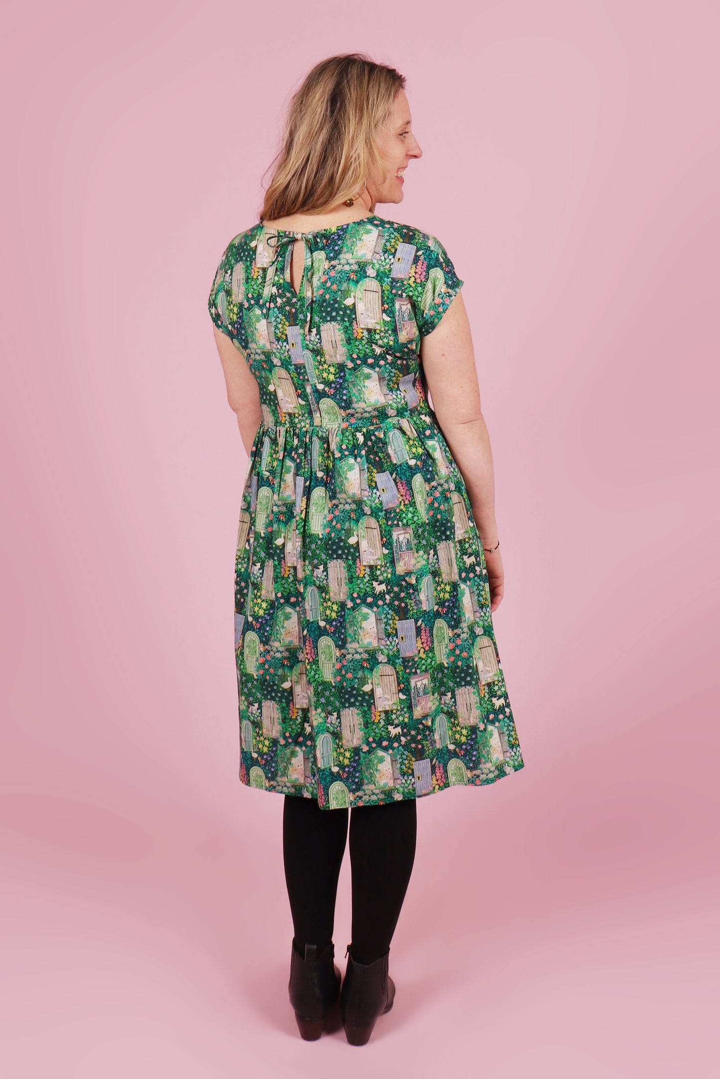Edie Tie Back Dress Midi Secret Garden