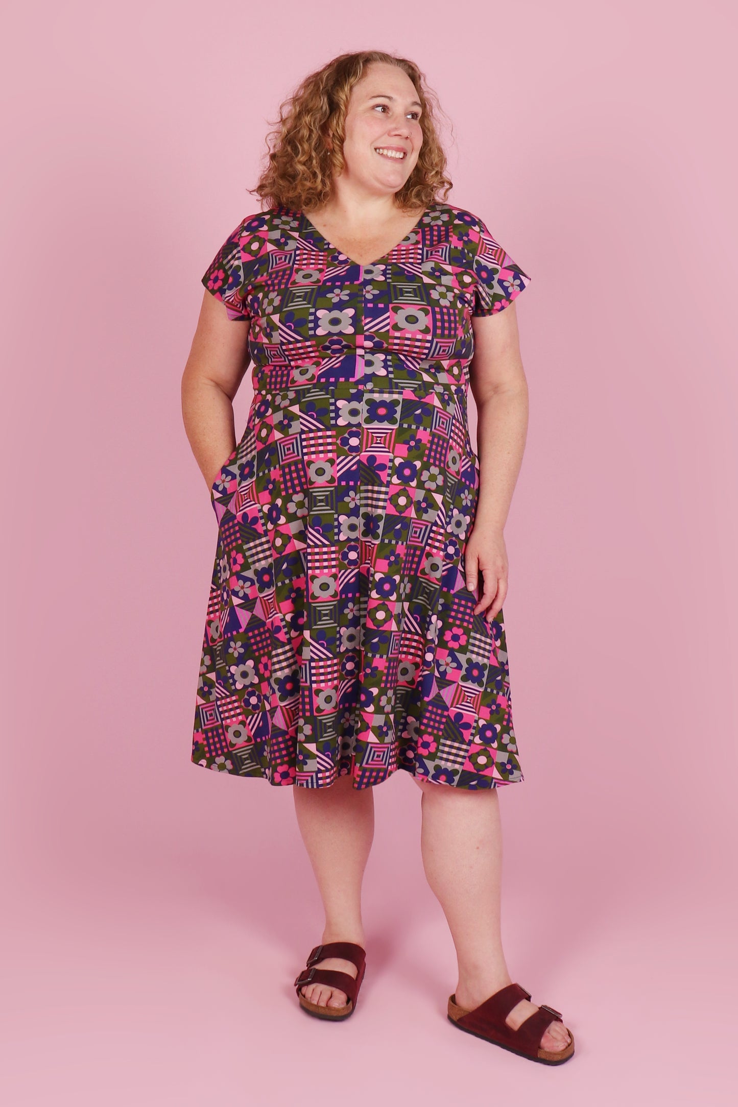 Belinda Jersey Dress Tile Town