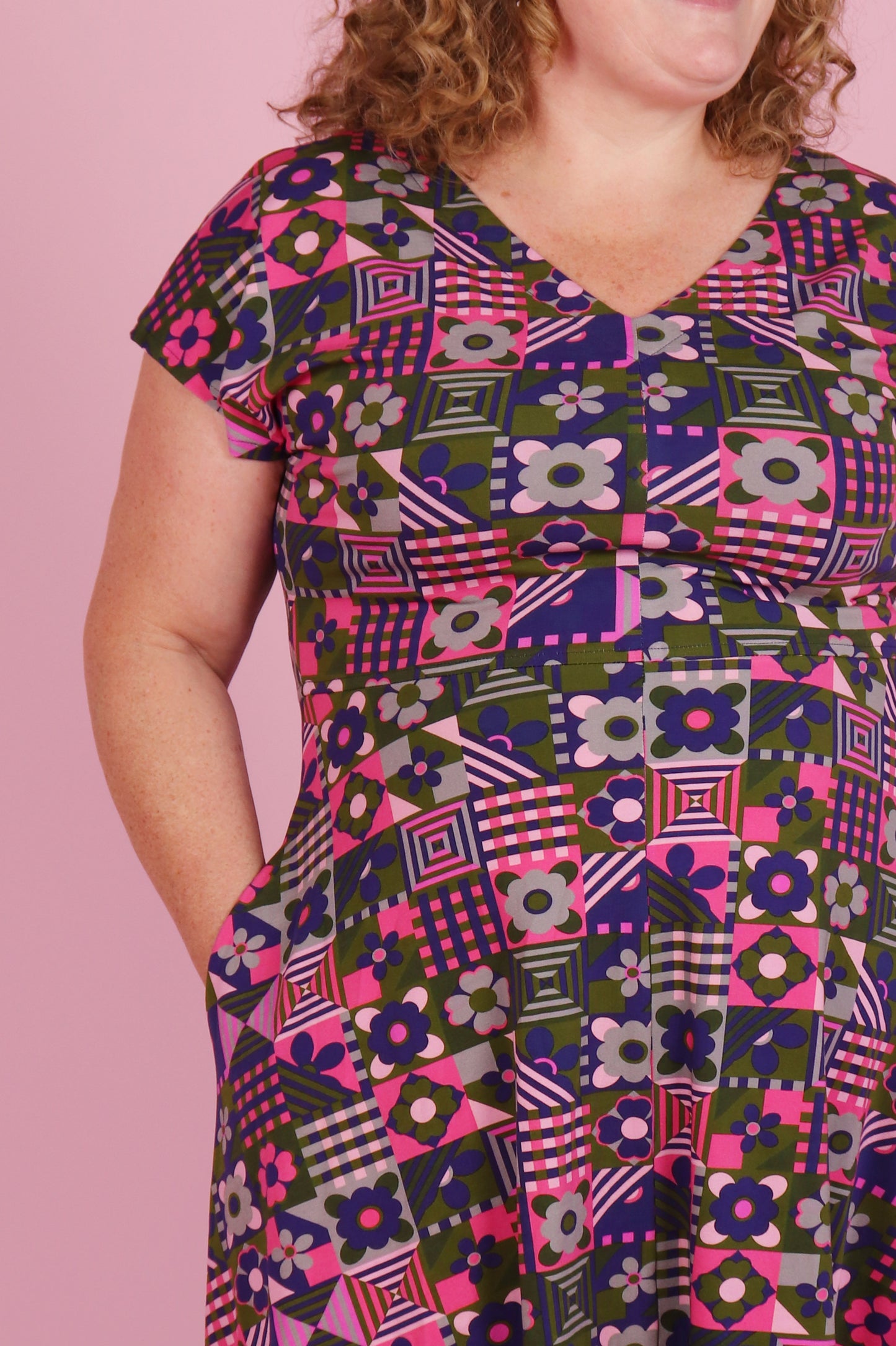 Belinda Jersey Dress Tile Town