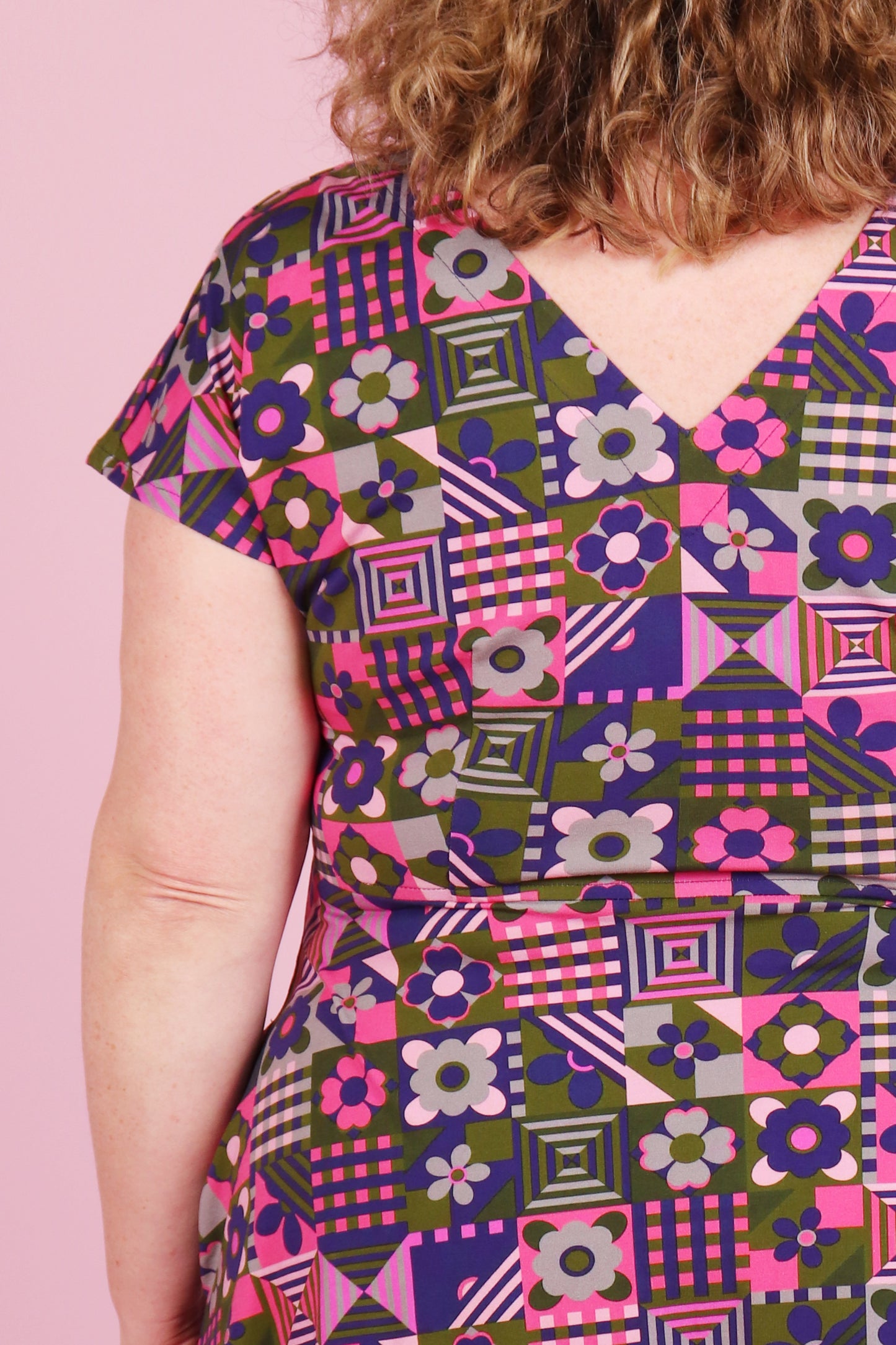 Belinda Jersey Dress Tile Town