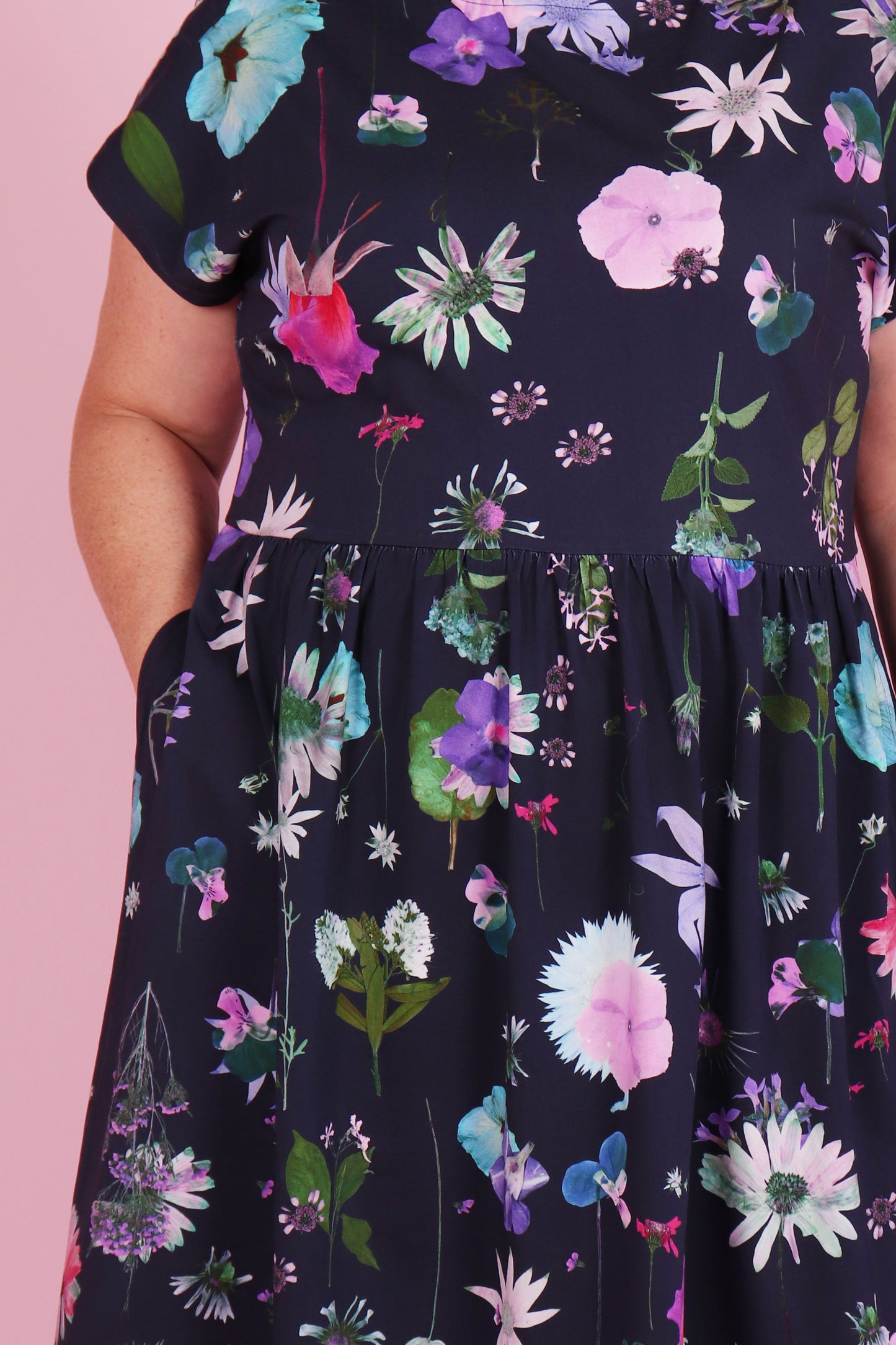 Edie Dress Midi Pressed Flowers