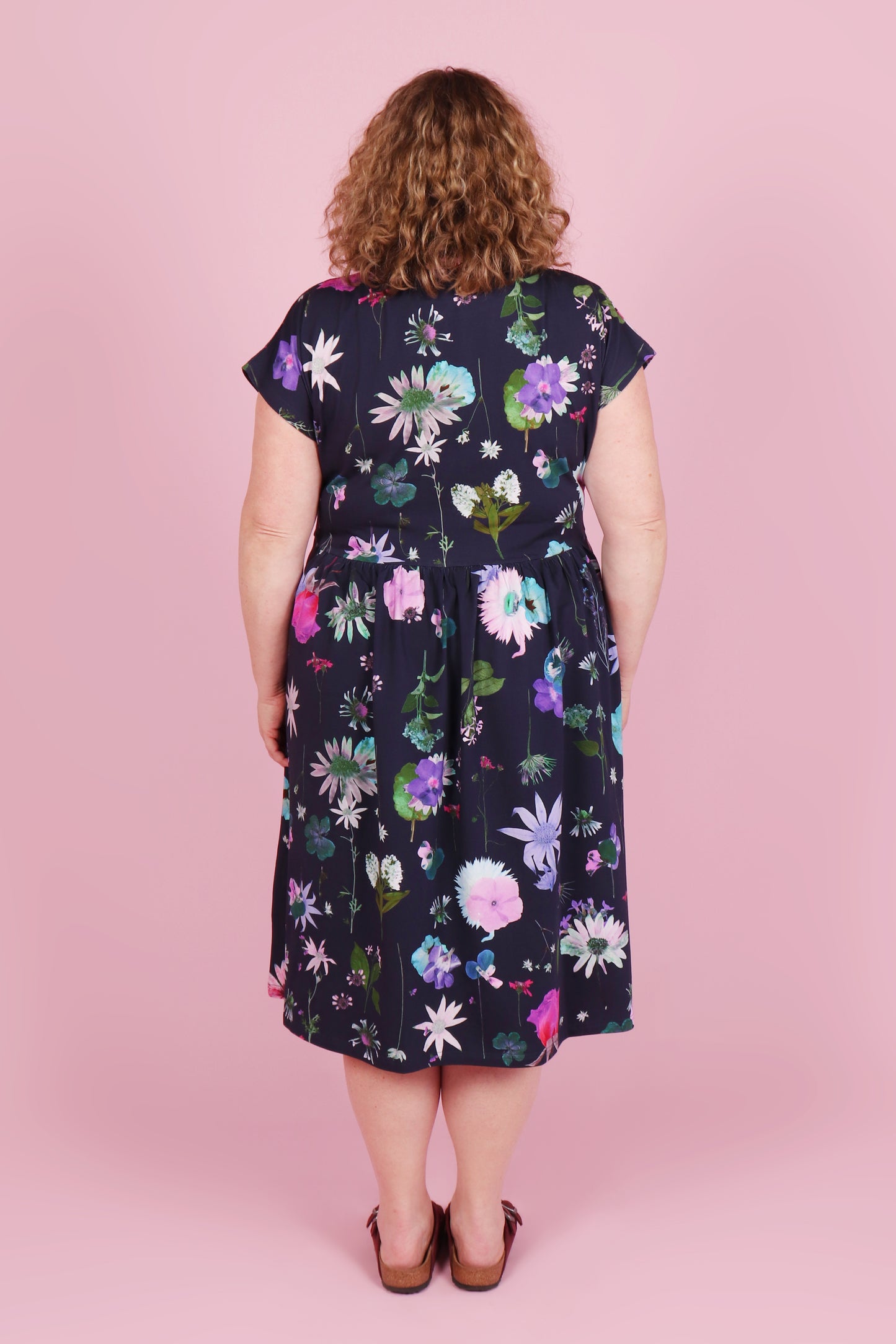 Edie Dress Midi Pressed Flowers