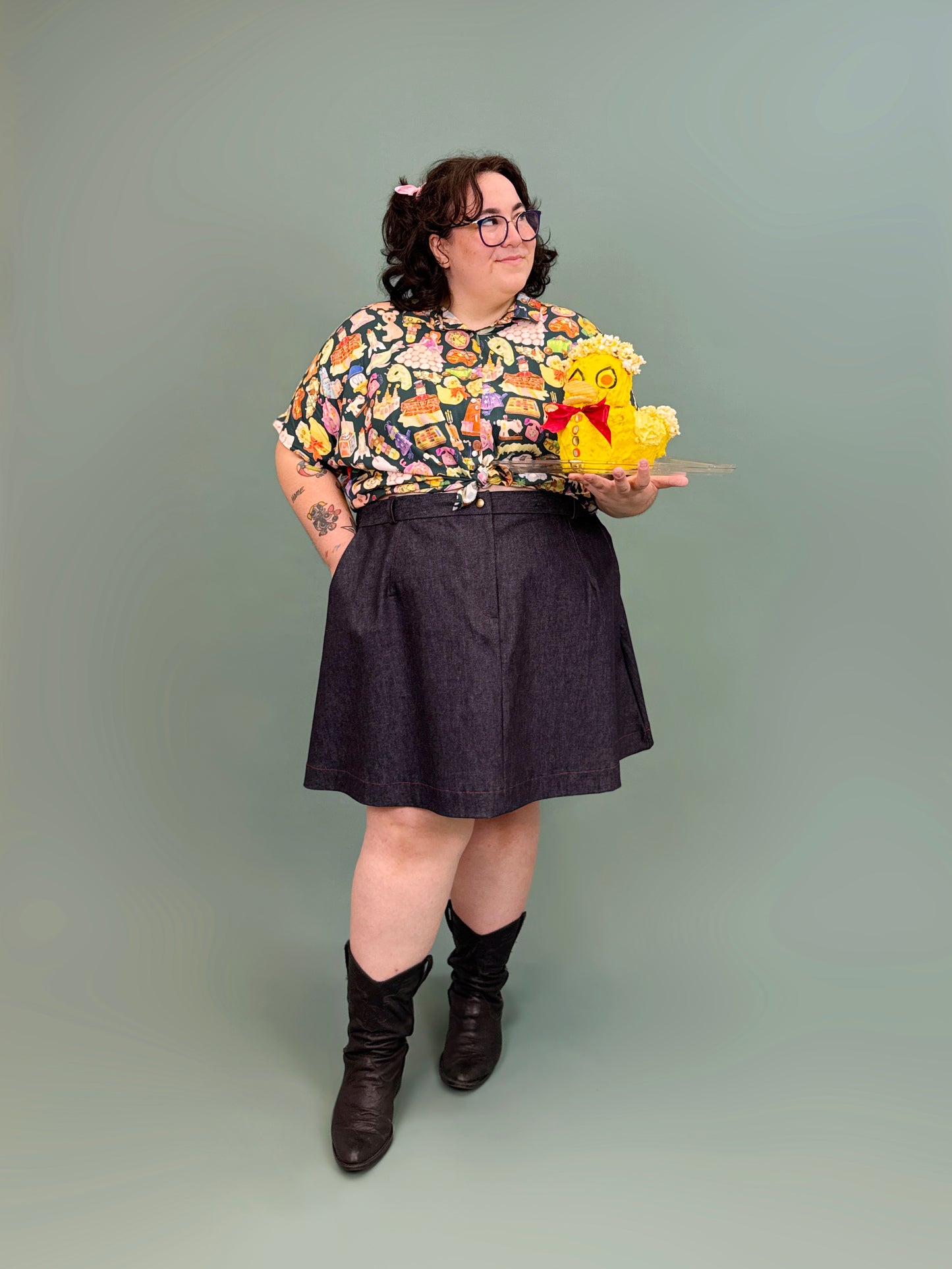 Emma Shirt Cookbook Cakes Retro Teal