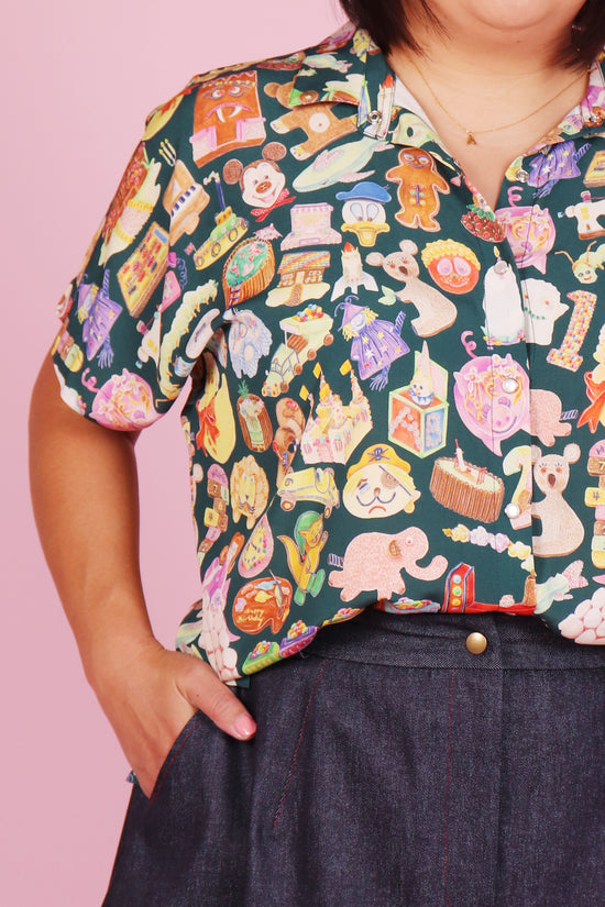 Emma Shirt Cookbook Cakes Retro Teal