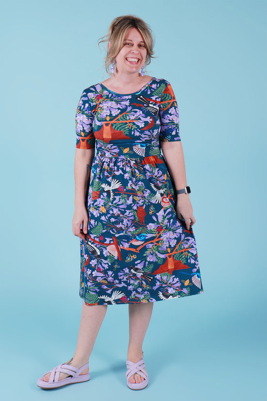 Load image into Gallery viewer, Winnie Reversible Dress Jacaranda

