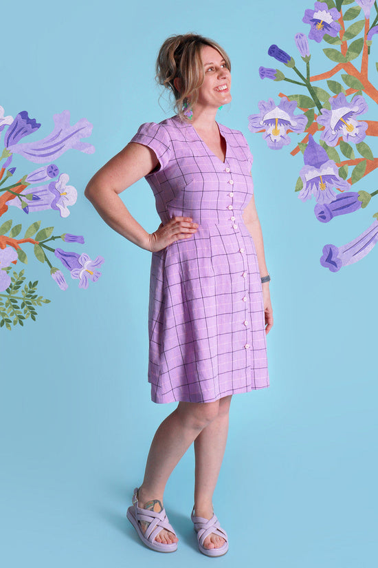 Saski Sister Dress Lilac Plaid