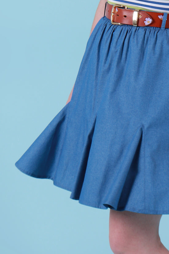 Load image into Gallery viewer, Gillian Skirt Chambray
