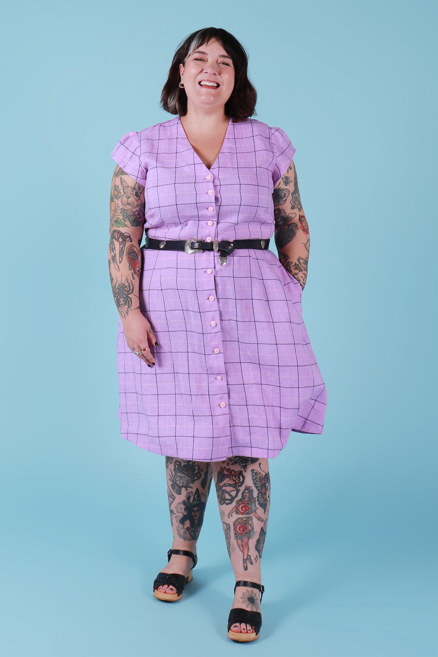 Saski Sister Dress Lilac Plaid