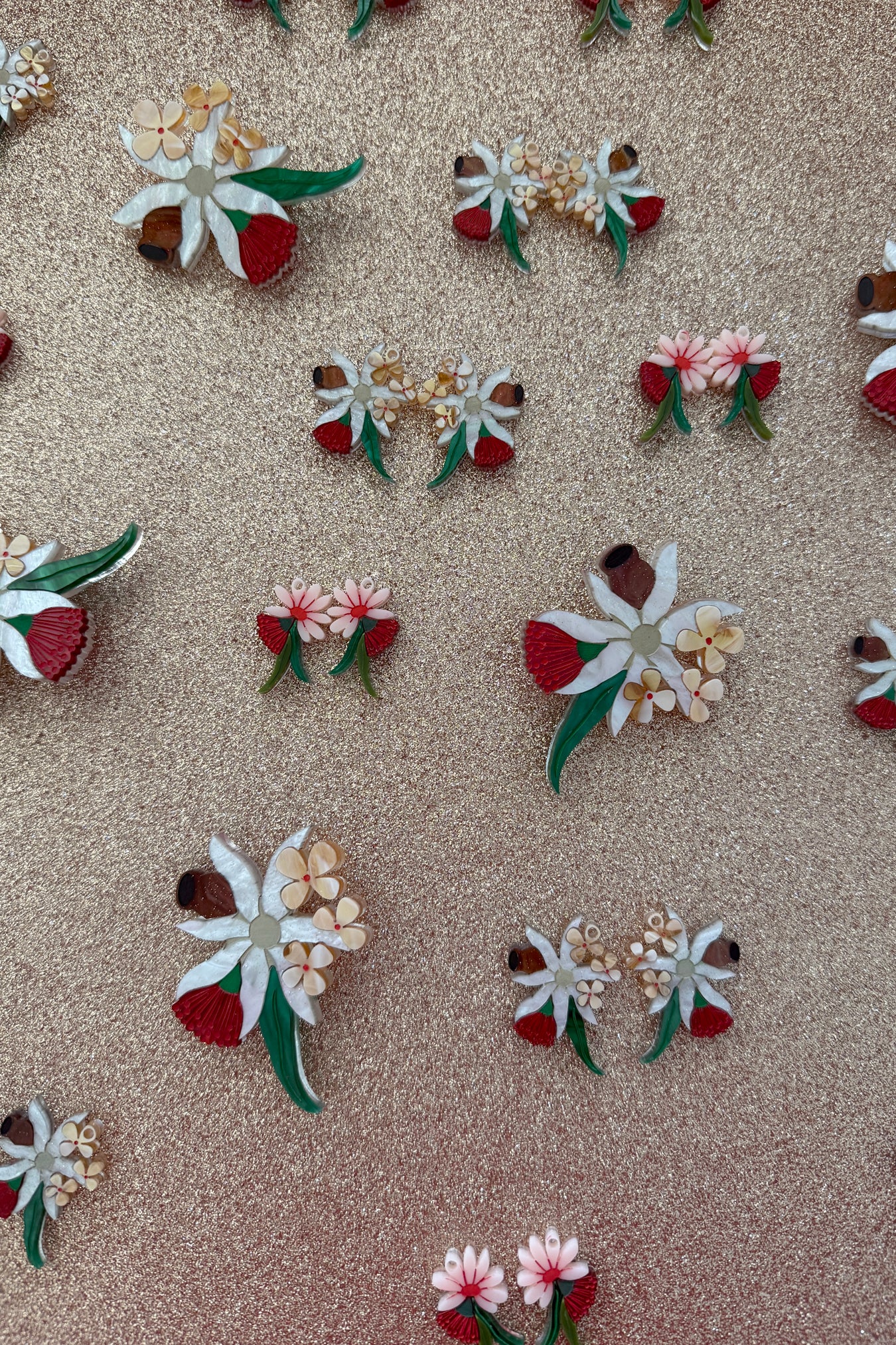 Bruny Island Posie Earrings Red