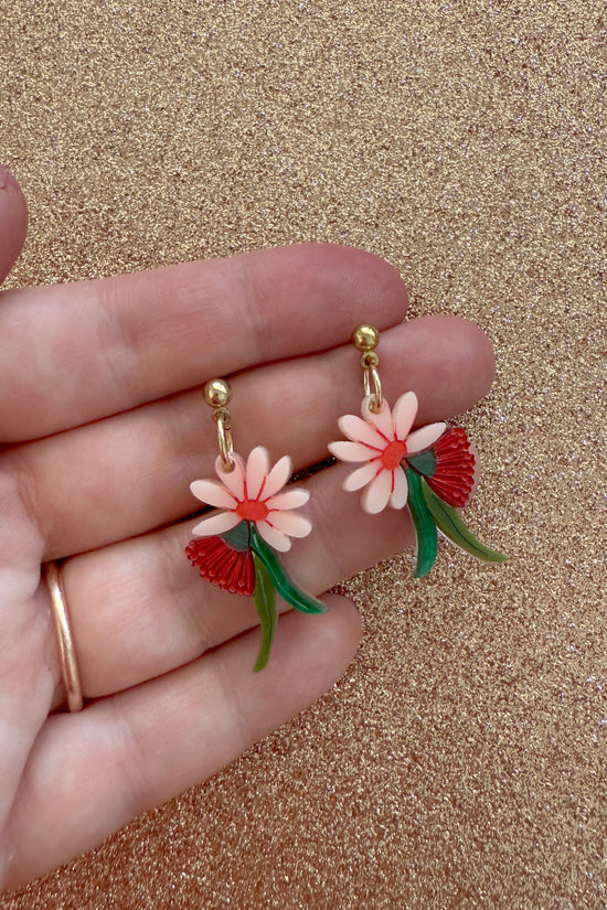 Bruny Island Posie Earrings Red